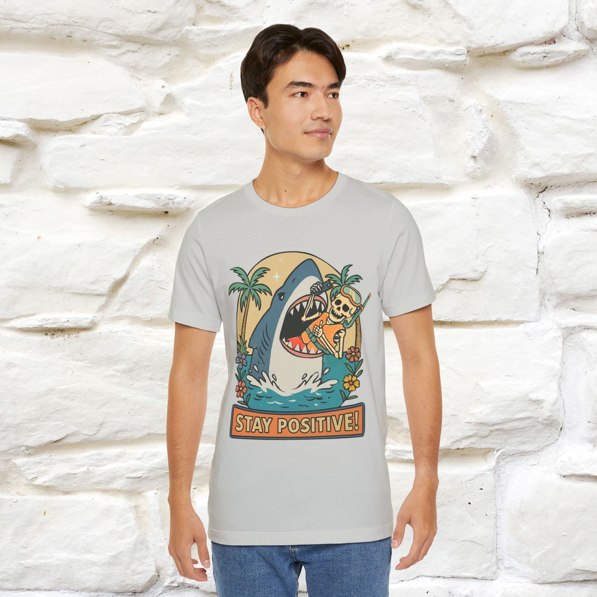 "Stay Positive" Funny T-shirt |Nunu&Miao Studio - Nunu&Miao Studio