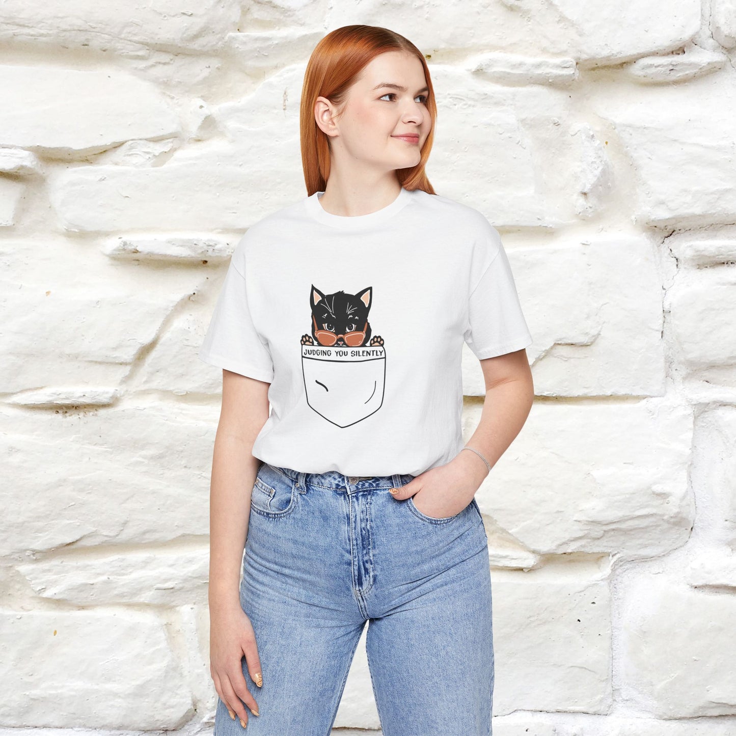 Judging You Silently Cat T-Shirt for Men | 100% Cotton* Funny & Sassy Tee - Nunu&Miao Studio