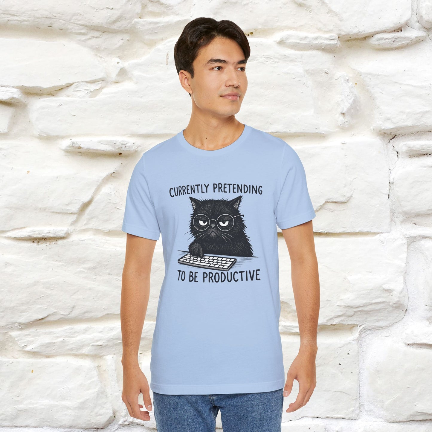 "Currently Pretending To Be Productive" |Cat T-Shirt | Nunu&Miao Studio