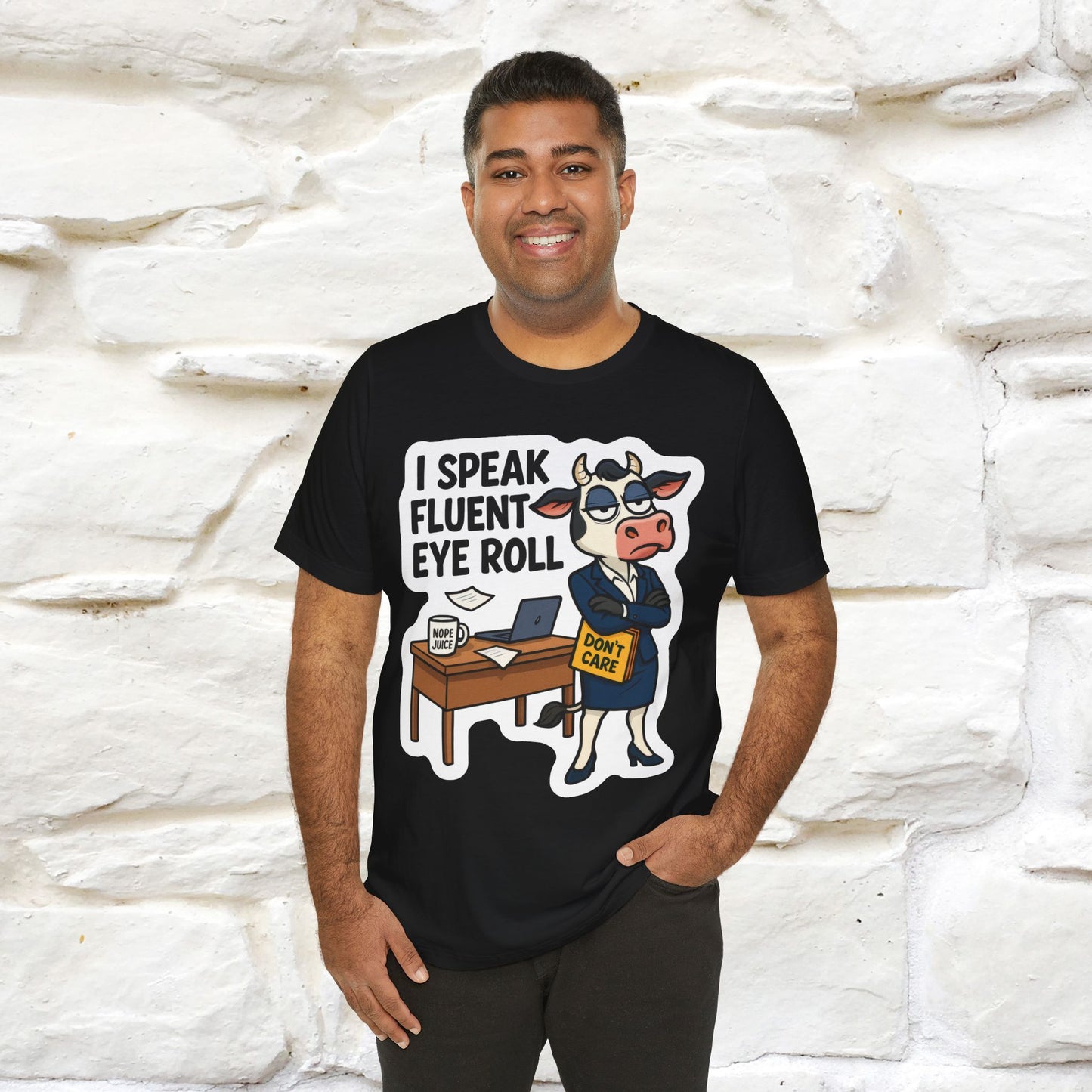 ''I Speak Fluent Eye Roll ''| Sarcastic Cat T-Shirt | Nunu&Miao Studio