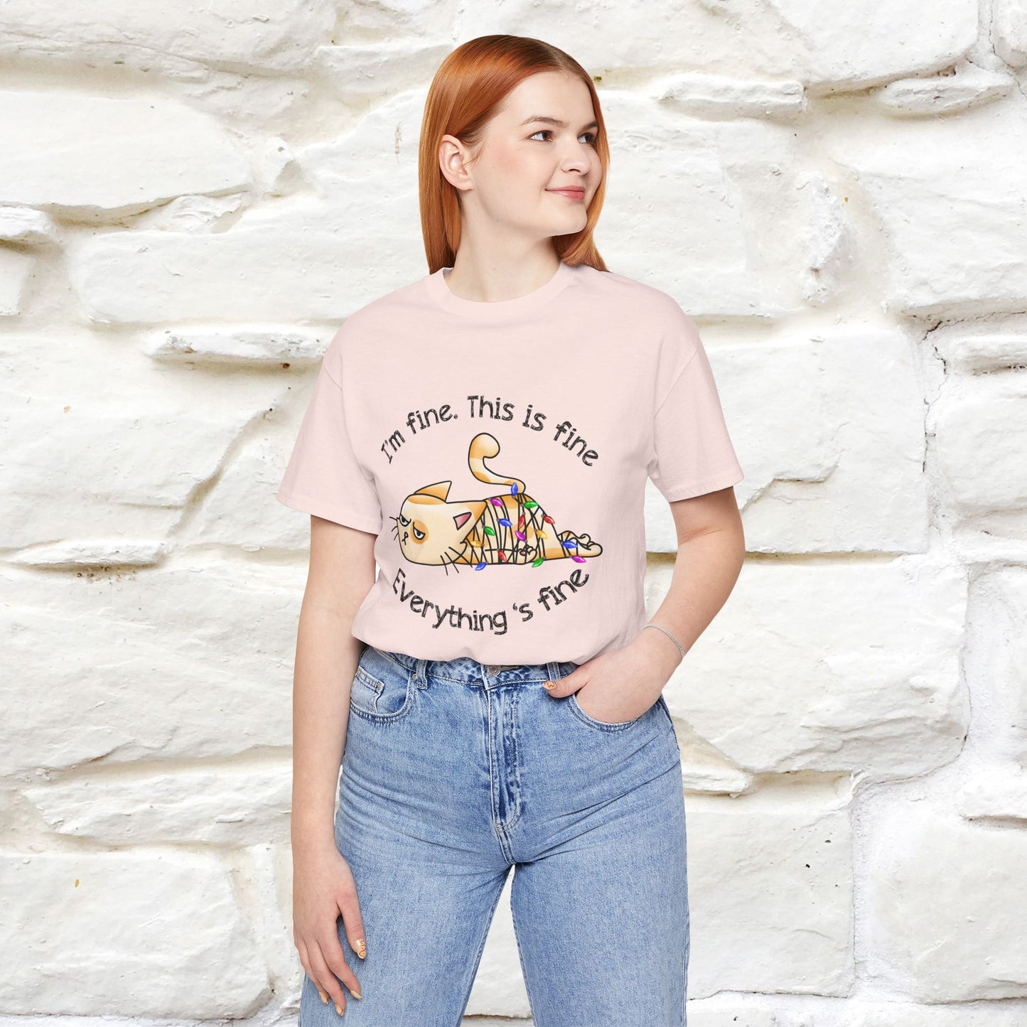 "This Is Fine" |Funny Cat T-Shirt | Nunu&Miao Studio