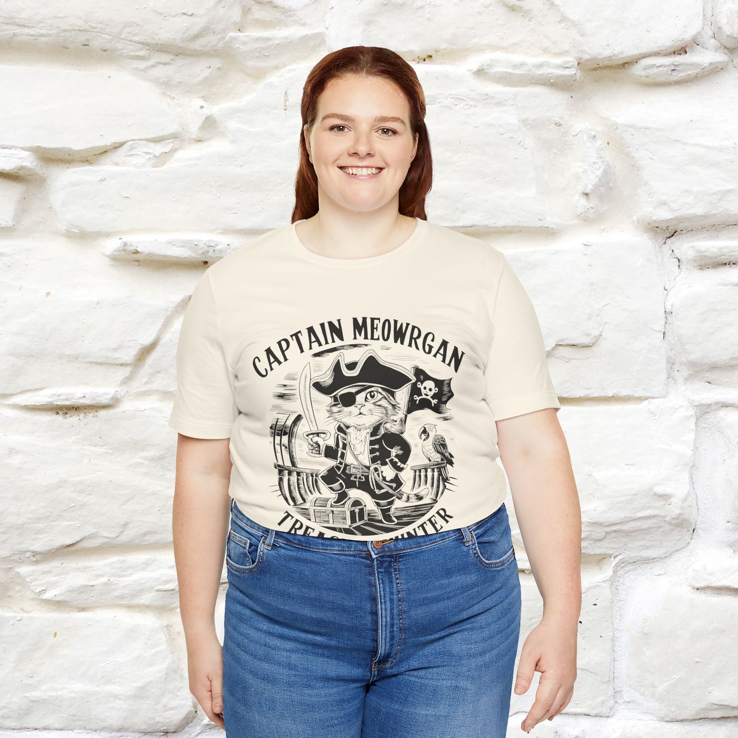 Captain Meowrgan Treasure Hunter |  |Cat T-Shirt | Nunu&Miao Studio - Nunu&Miao Studio