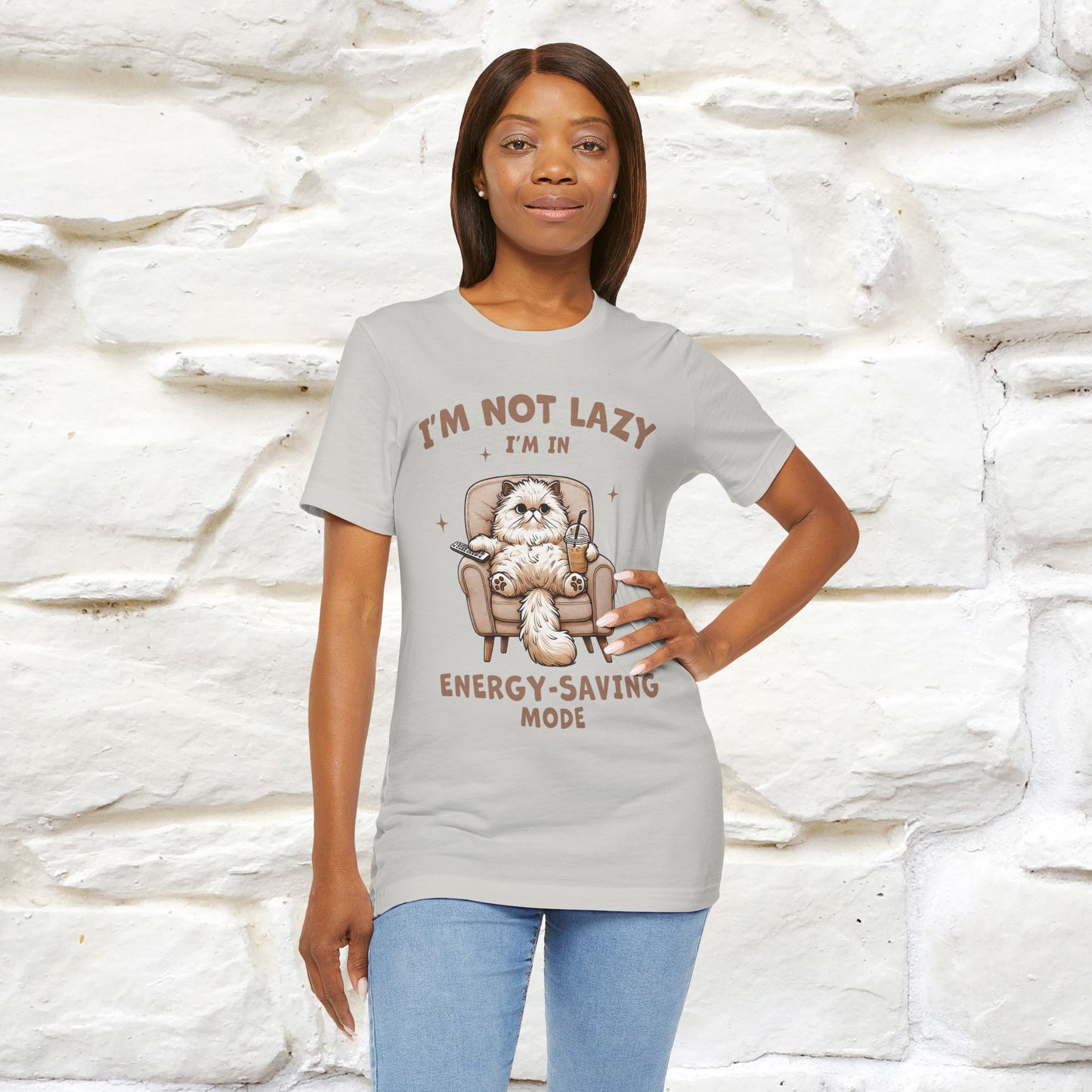 "I'm Not Lazy I'm In Energy-Saving Mode " Cat T-shirt |Nunu&Miao Studio