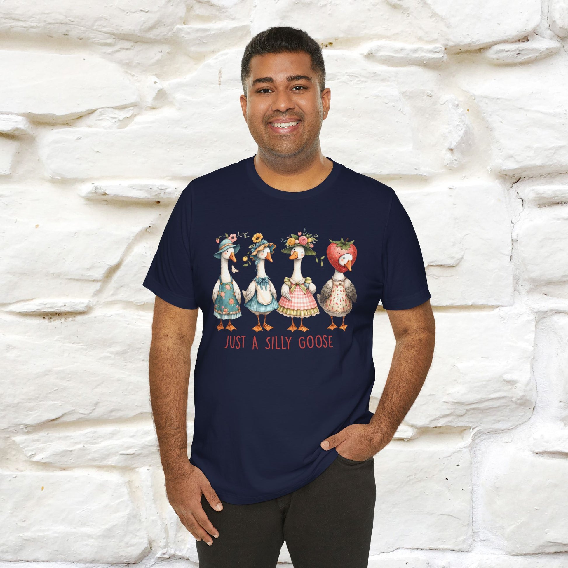 "Just A Silly Goose" Cute T-shirt |Nunu&Miao Studio - Nunu&Miao Studio