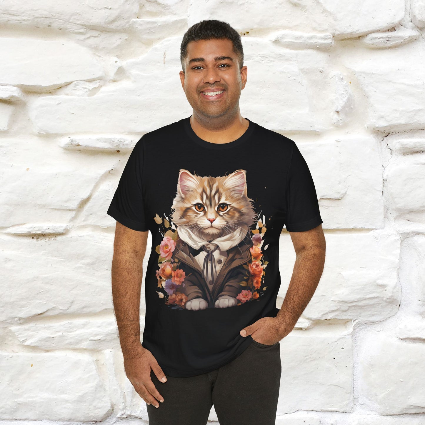 "Mr. Meow" Elegant Cat T-Shirt for Men & Women | 100% Cotton* - Nunu&Miao Studio
