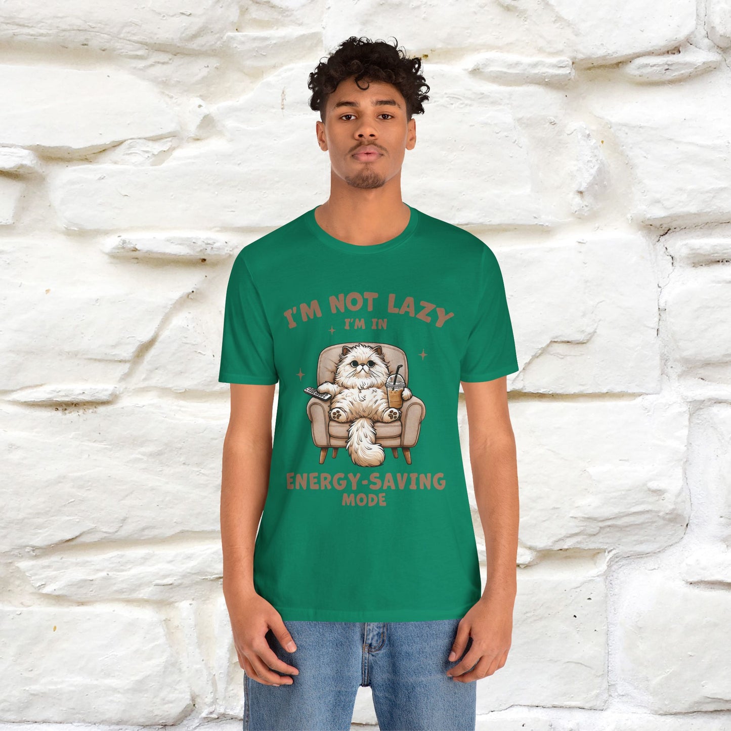 "I'm Not Lazy I'm In Energy-Saving Mode " Cat T-shirt |Nunu&Miao Studio