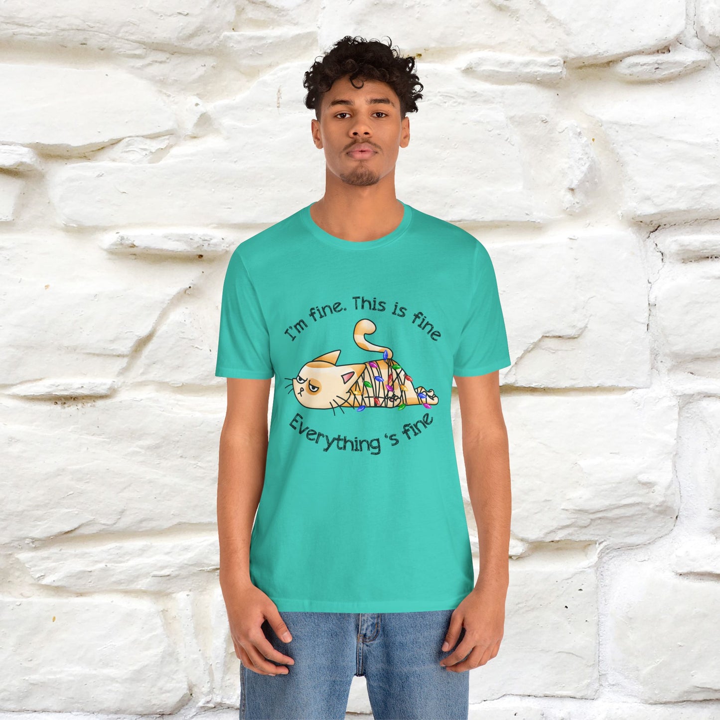 "This Is Fine" |Funny Cat T-Shirt | Nunu&Miao Studio