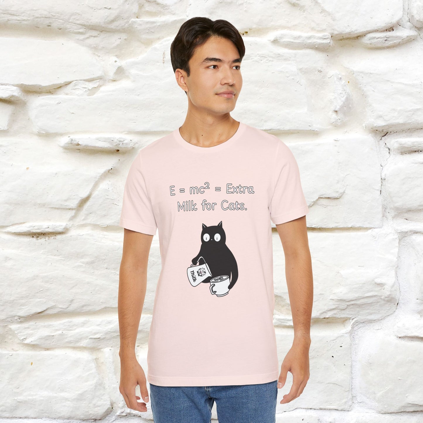 ''E = mc² = Extra Milk for Cats.''| Funny T-Shirt | Nunu&Miao Studio