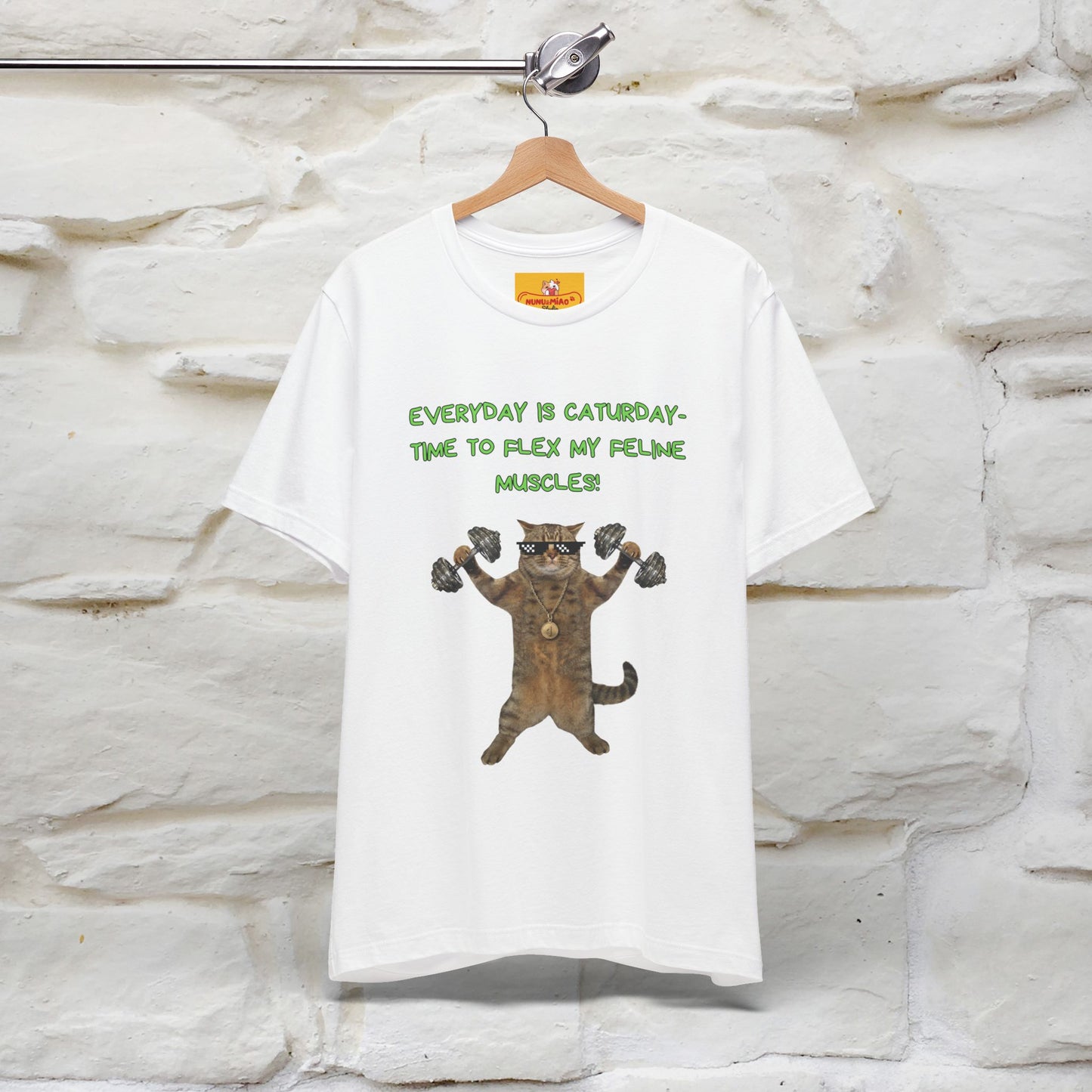 "Everyday Is Caturday – Flex My Feline Muscle"| Funny Cat T-Shirt |Nunu&Miao Sudio - Nunu&Miao Studio