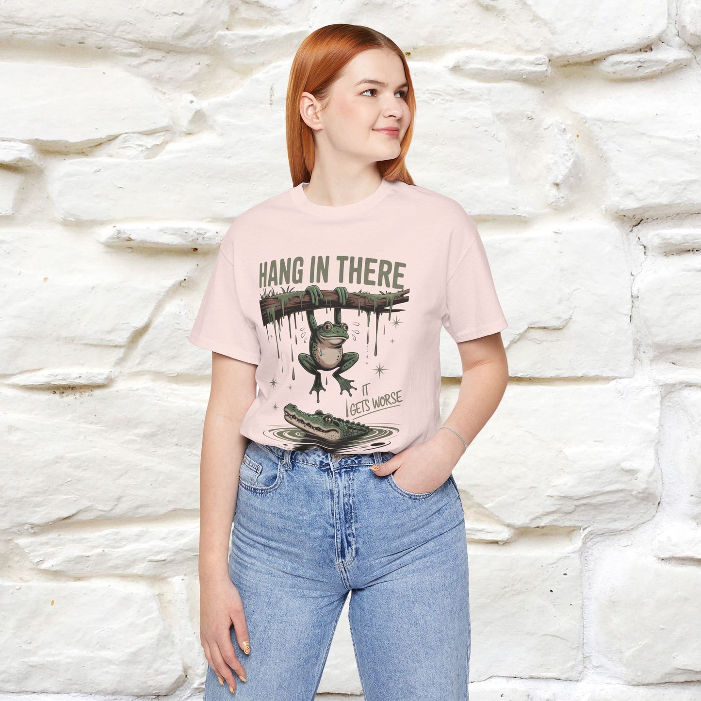 "Hang In There" Funny T-shirt |Nunu&Miao Studio - Nunu&Miao Studio