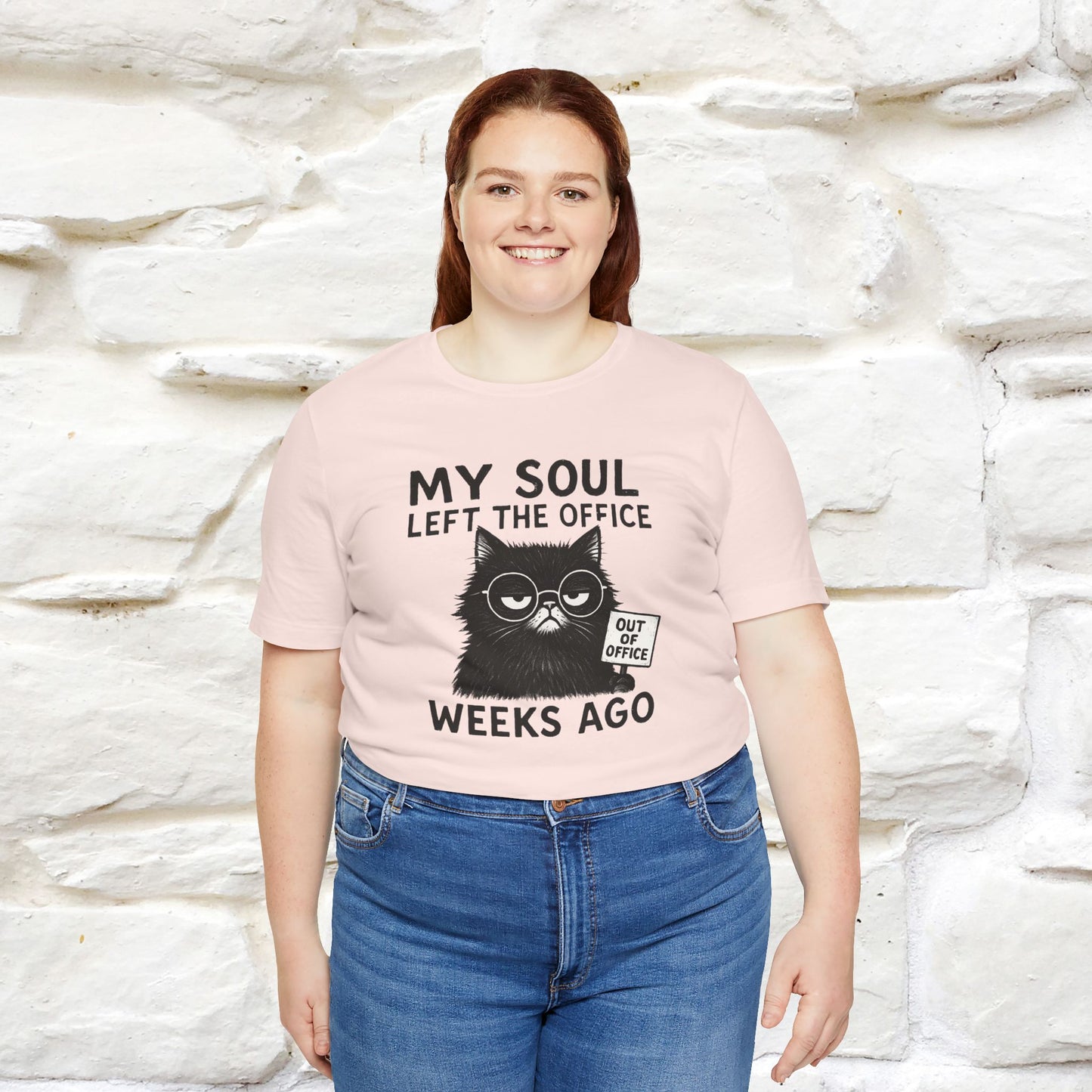 "My Soul Left The Office..." |Funny Cat T-Shirt | Nunu&Miao Studio
