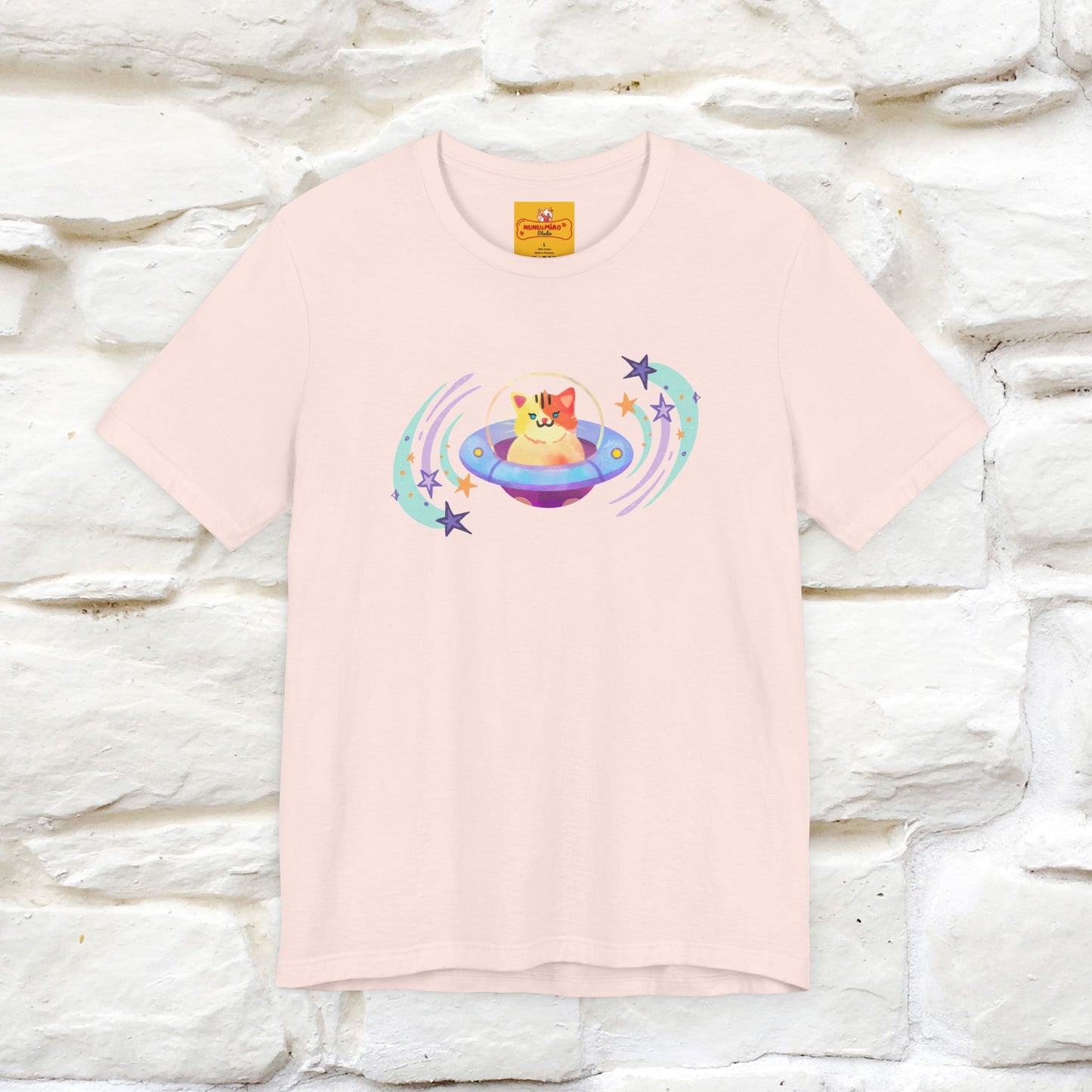 "Stay Positive'' Cat T-Shirt | Front & Back Design | Nunu&Miao Studio