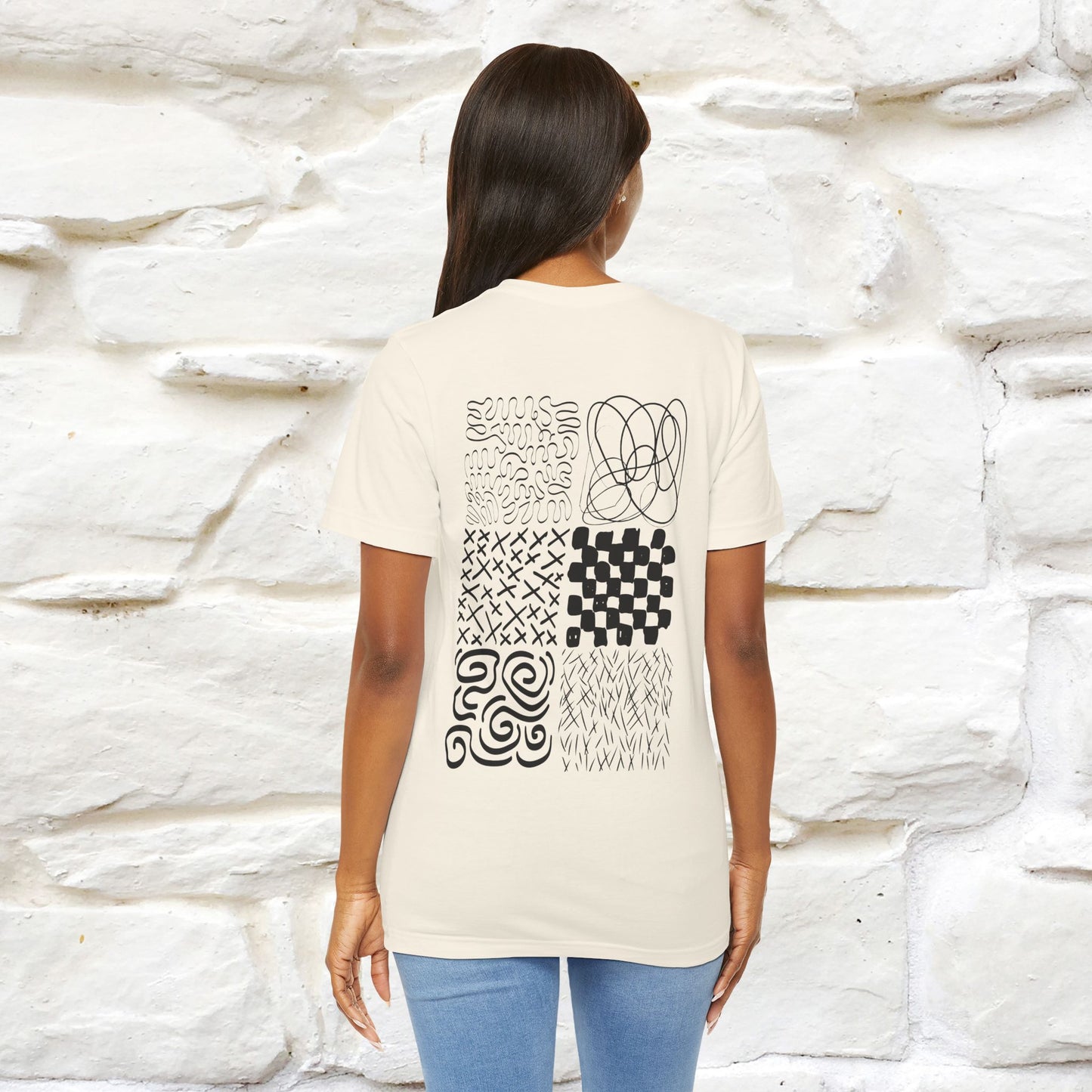 "Black And White'' Cat T-Shirt Front and Back Design | Nunu&Miao Studio