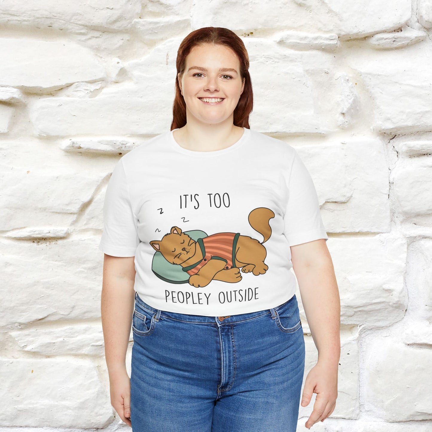 ''It’s Too Peopley Outside'' | Funny Cat T-Shirt | Nunu&Miao Studio