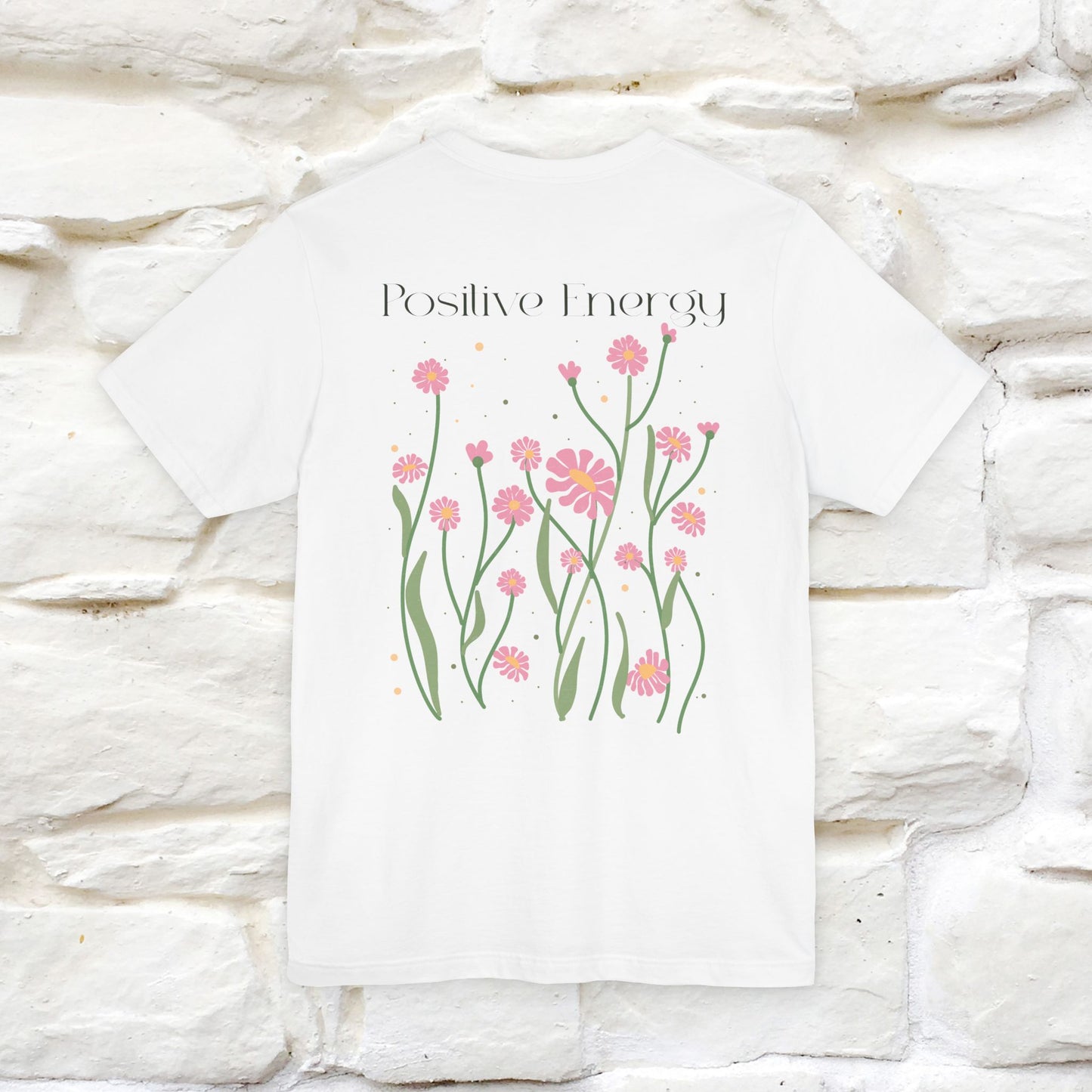 "Positive Energy'' Cat T-Shirt Front and Back Design | Nunu&Miao Studio