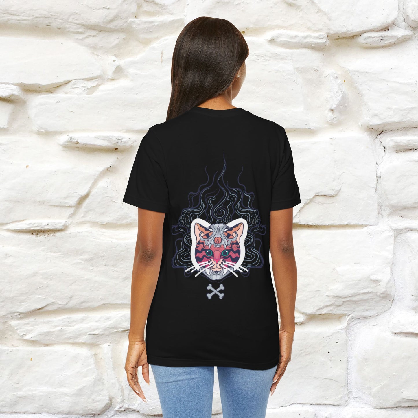 ''Air Fire Cat'' | Cat T-Shirt Front and Back Design | Nunu&Miao Studio
