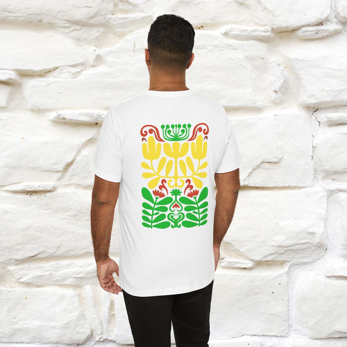 ''Floral Abstract'' Cat T-Shirt Front and Back Design | Nunu&Miao Studio