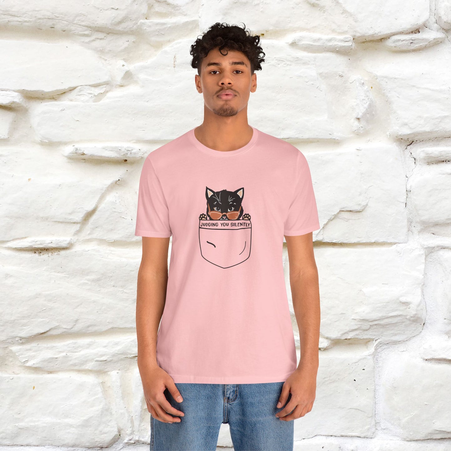 Judging You Silently Cat T-Shirt for Men | 100% Cotton* Funny & Sassy Tee - Nunu&Miao Studio