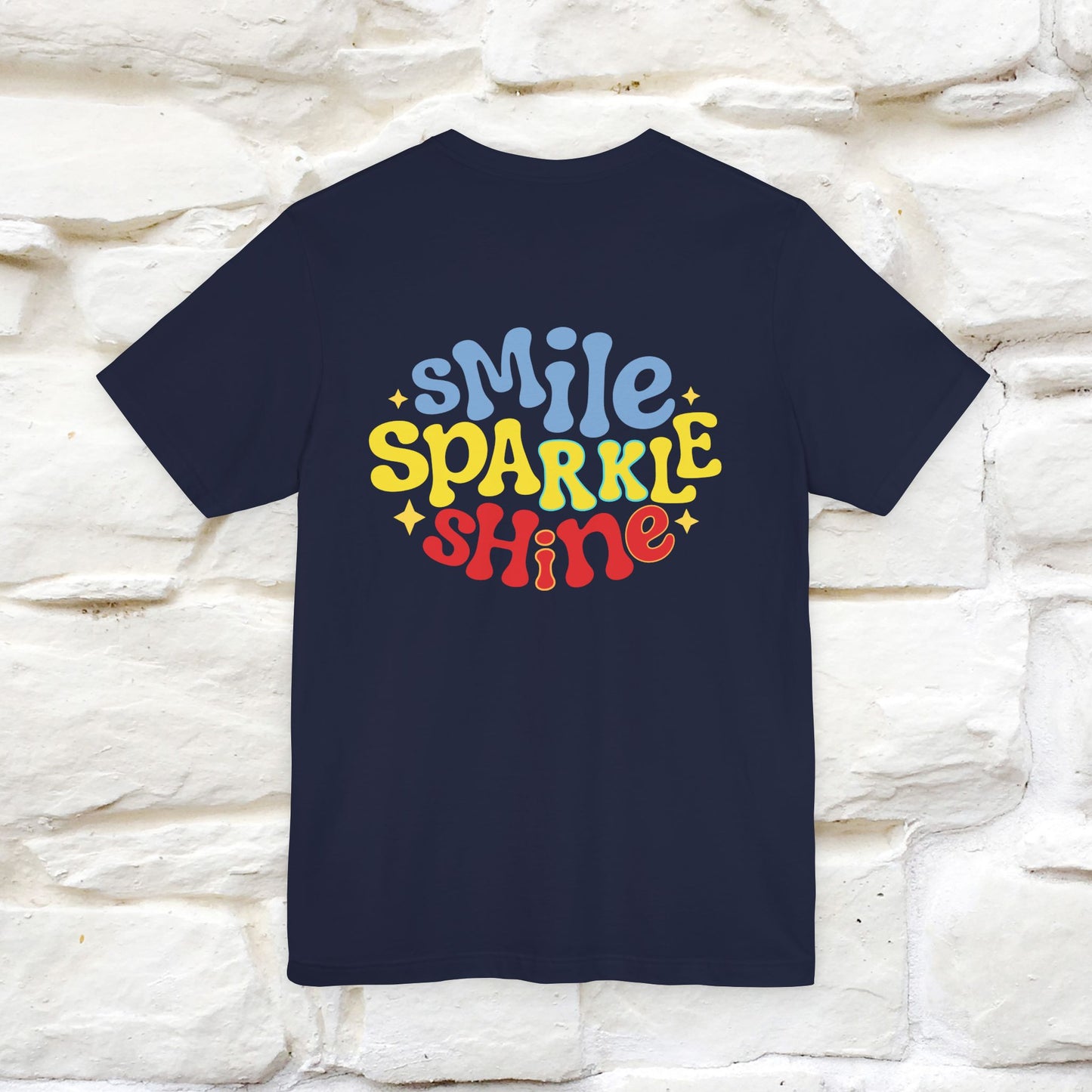 "Smile, Sparkle, Shine" Cat T-Shirt | Front & Back Design | Nunu&Miao Studio