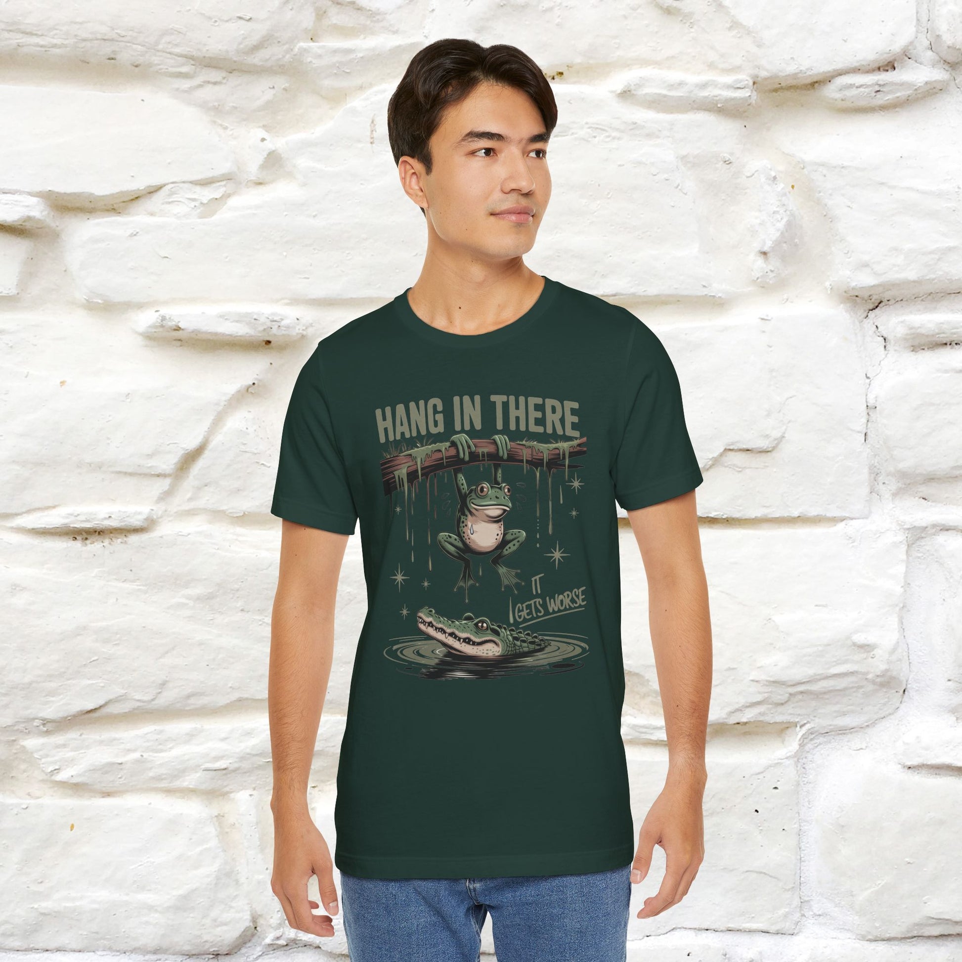 "Hang In There" Funny T-shirt |Nunu&Miao Studio - Nunu&Miao Studio