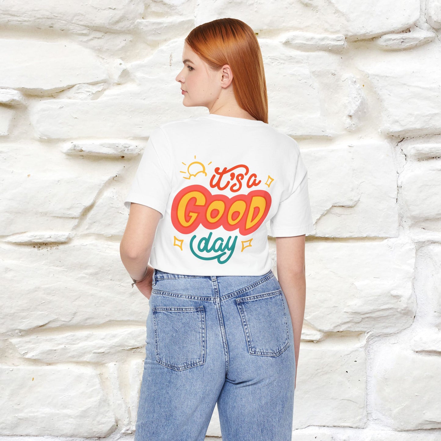 ""It's A Good Day" Cat T-Shirt| Front & Back Design | Nunu&Miao Studio