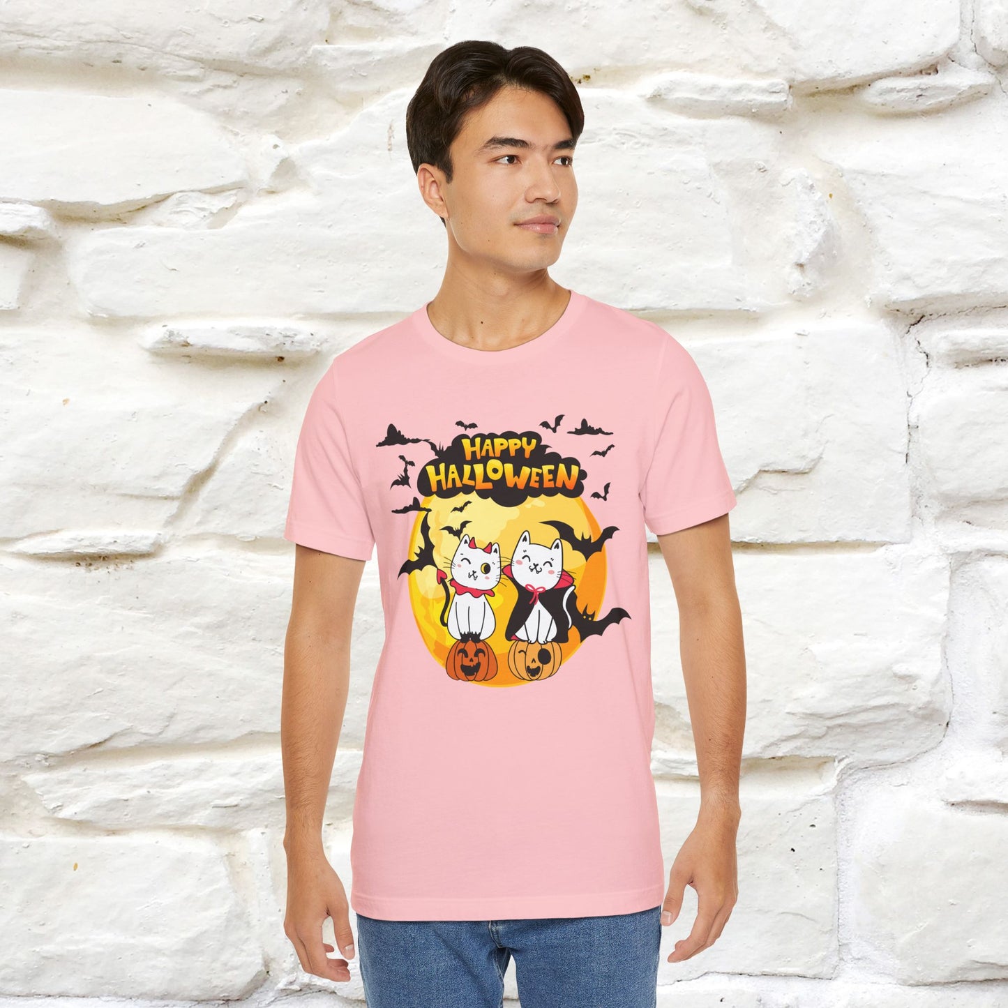 "Happy Halloween Cat Couple " Cat T-shirt |Nunu&Miao Studio