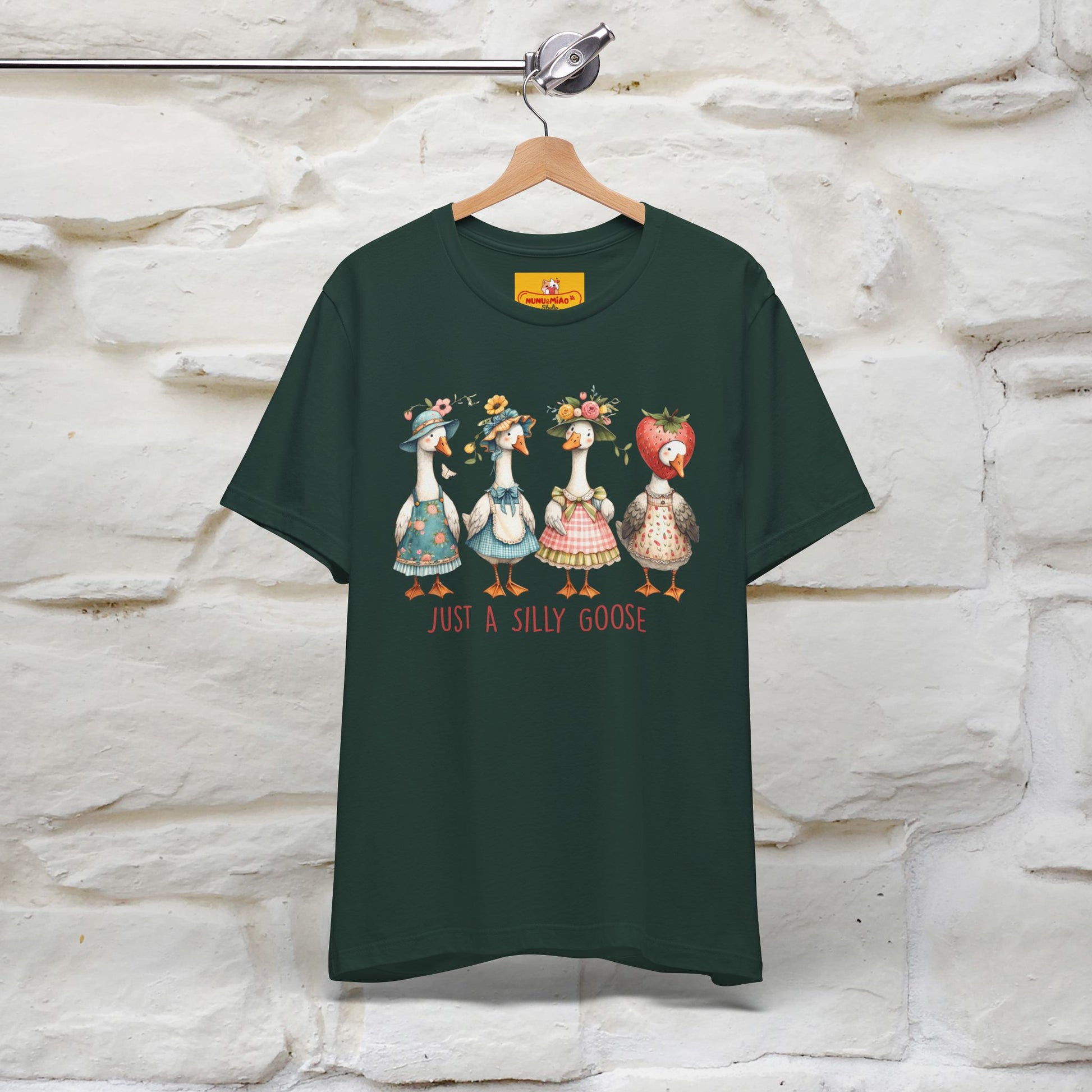 "Just A Silly Goose" Cute T-shirt |Nunu&Miao Studio - Nunu&Miao Studio