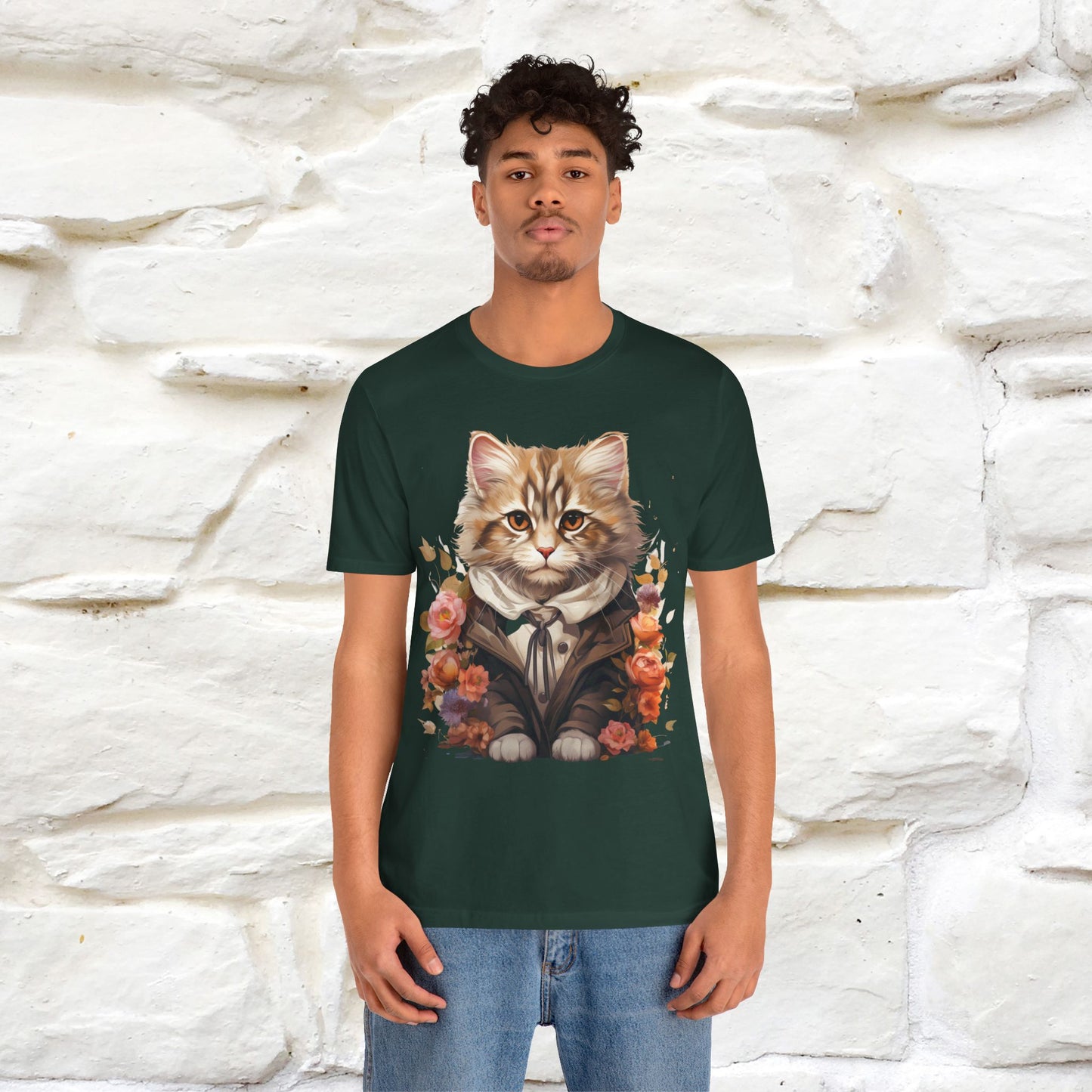 "Mr. Meow" Elegant Cat T-Shirt for Men & Women | 100% Cotton* - Nunu&Miao Studio