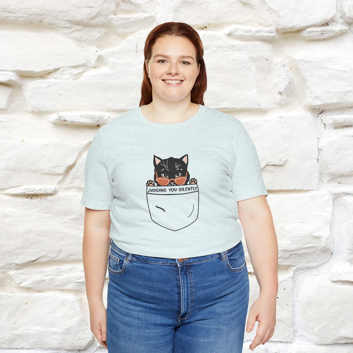 Judging You Silently Cat T-Shirt for Men | 100% Cotton* Funny & Sassy Tee - Nunu&Miao Studio