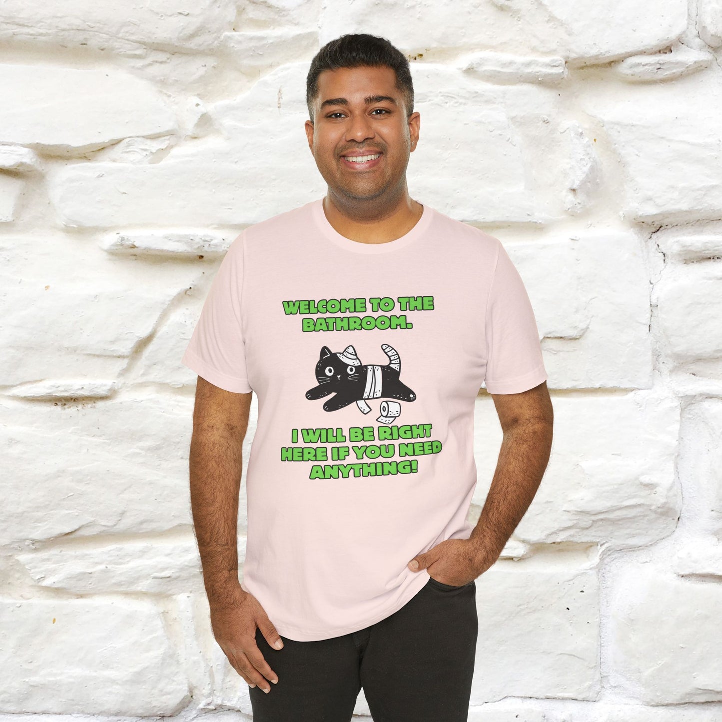 "Welcome To The Bathroom..."Funny Cat T-shirt |Nunu&Miao Studio - Nunu&Miao Studio