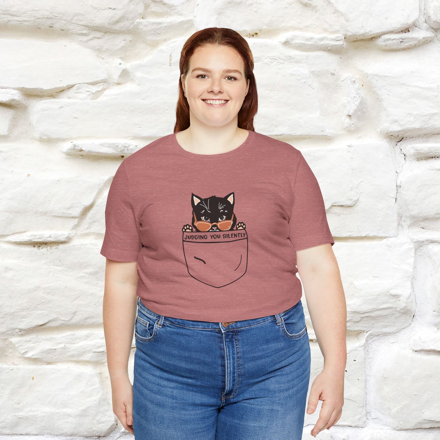 Judging You Silently Cat T-Shirt for Men | 100% Cotton* Funny & Sassy Tee - Nunu&Miao Studio