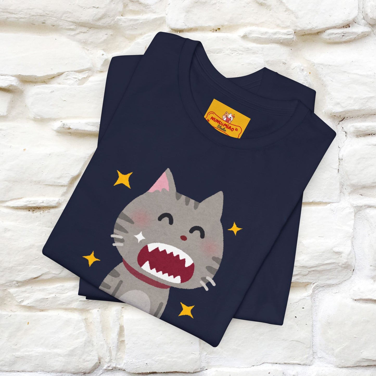 "Smile, Sparkle, Shine" Cat T-Shirt | Front & Back Design | Nunu&Miao Studio