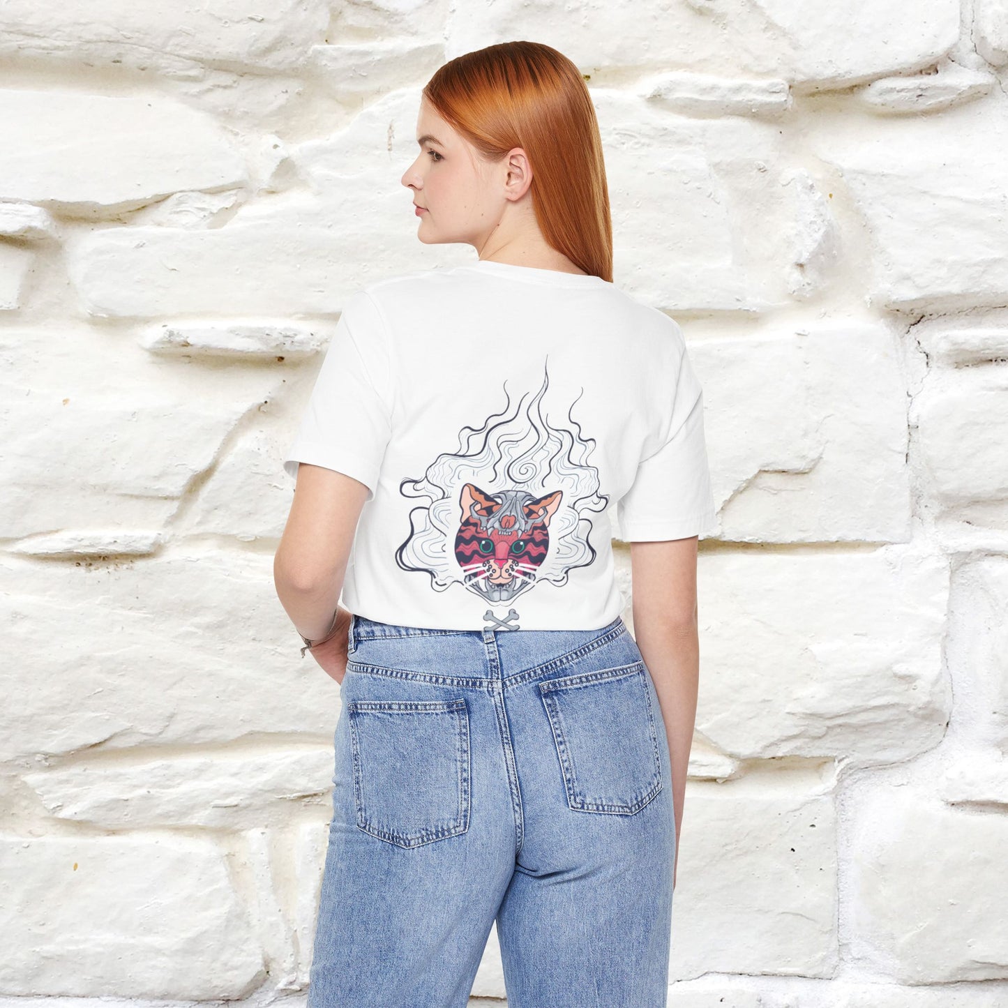 ''Air Fire Cat'' | Cat T-Shirt Front and Back Design | Nunu&Miao Studio