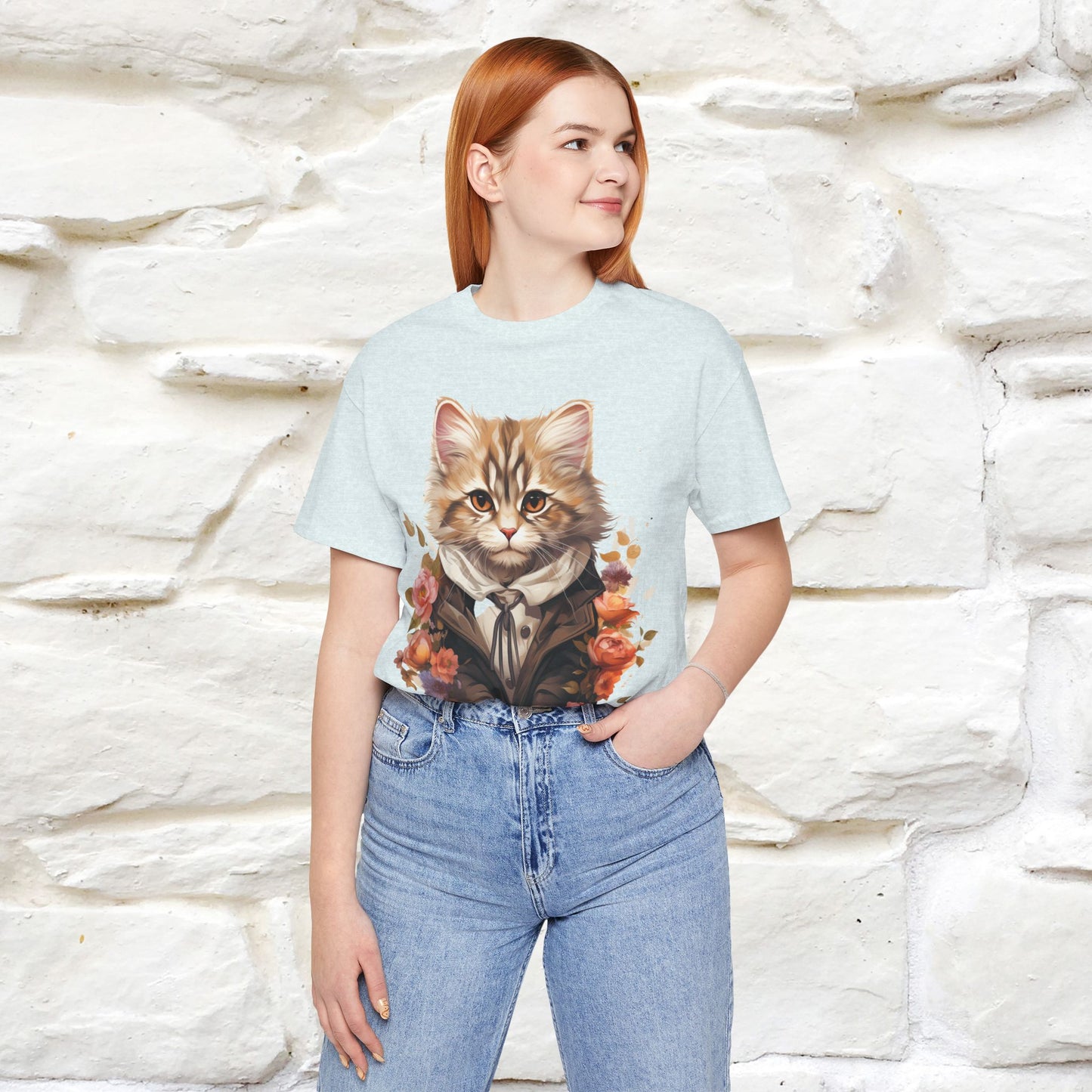 "Mr. Meow" Elegant Cat T-Shirt for Men & Women | 100% Cotton* - Nunu&Miao Studio