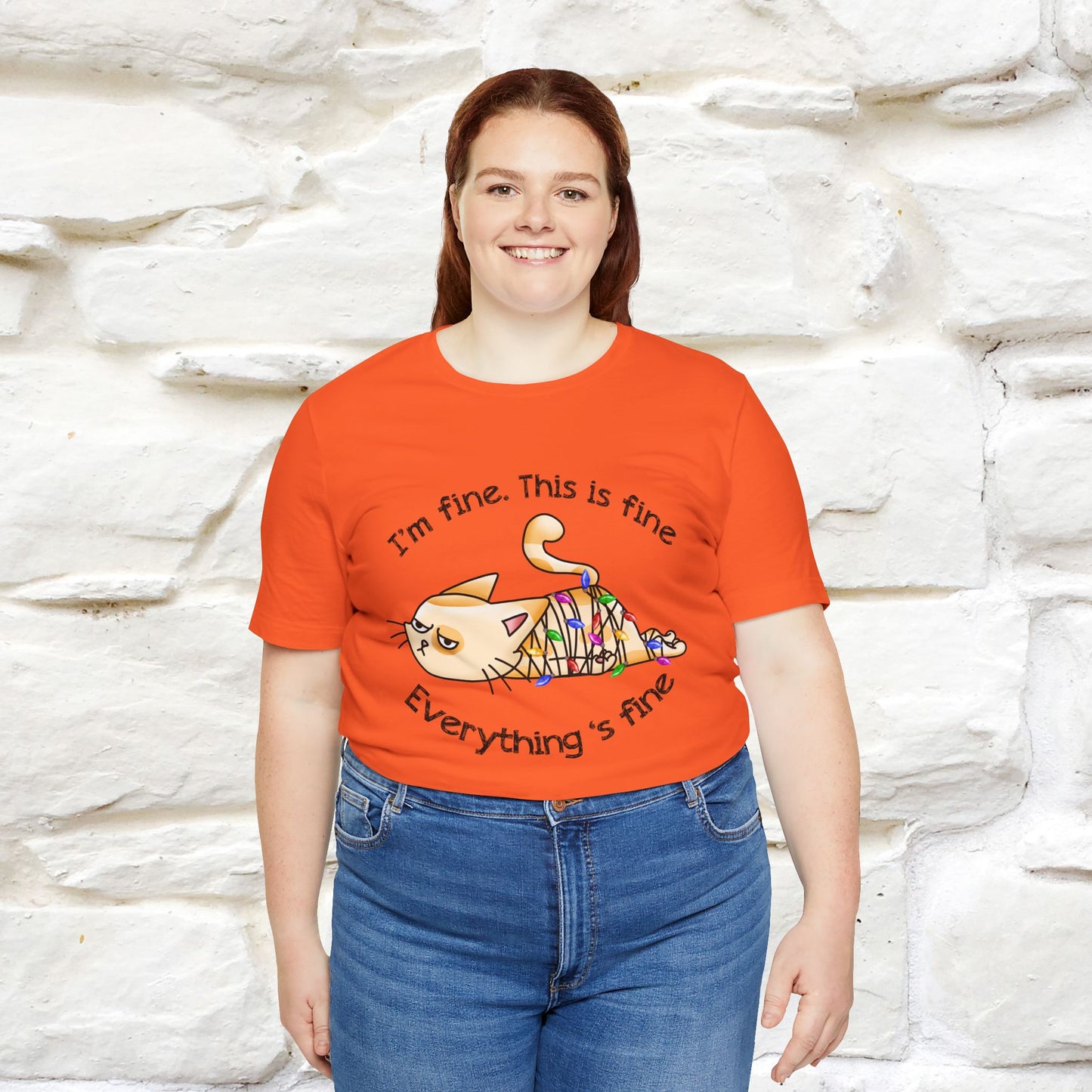 "This Is Fine" |Funny Cat T-Shirt | Nunu&Miao Studio