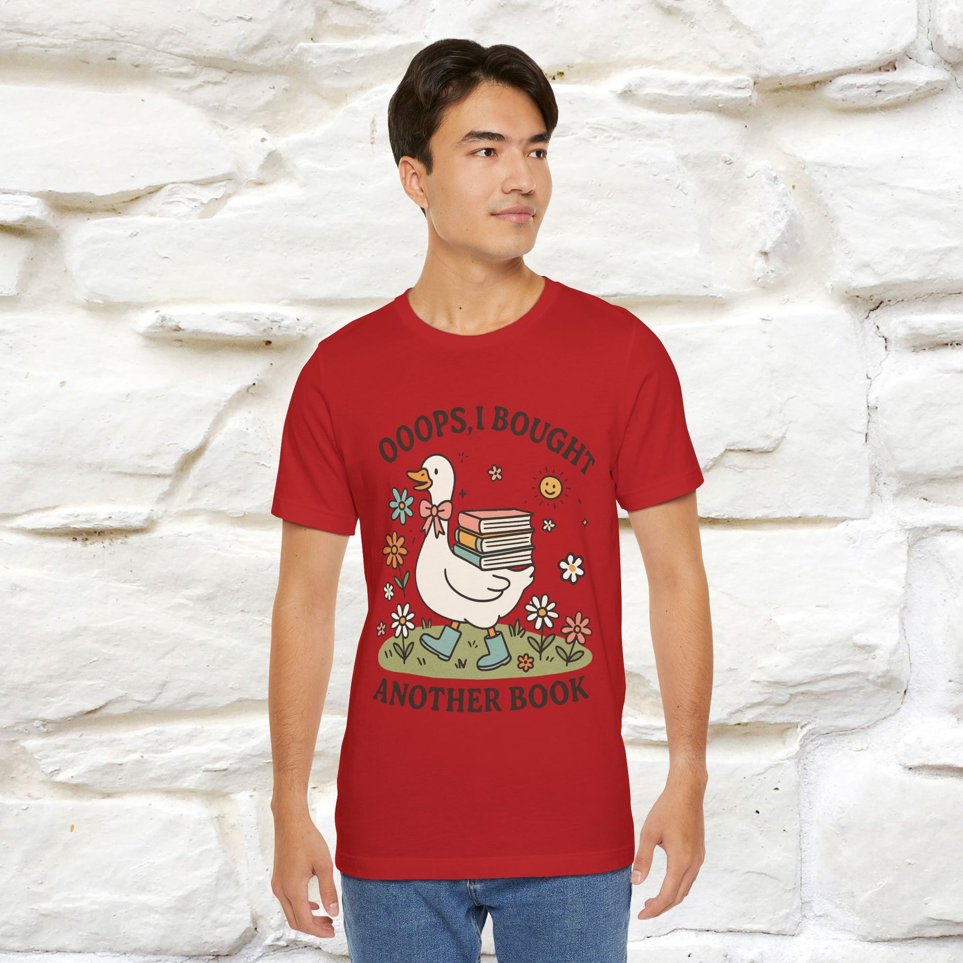 "Oooops I Bought Another Book" Funny Goose T-shirt |Nunu&Miao Studio - Nunu&Miao Studio
