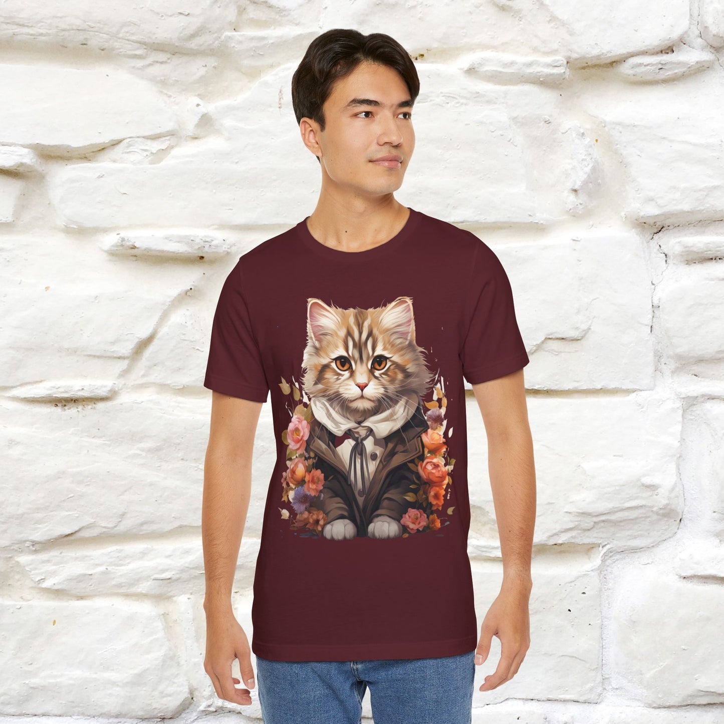 "Mr. Meow" Elegant Cat T-Shirt for Men & Women | 100% Cotton* - Nunu&Miao Studio