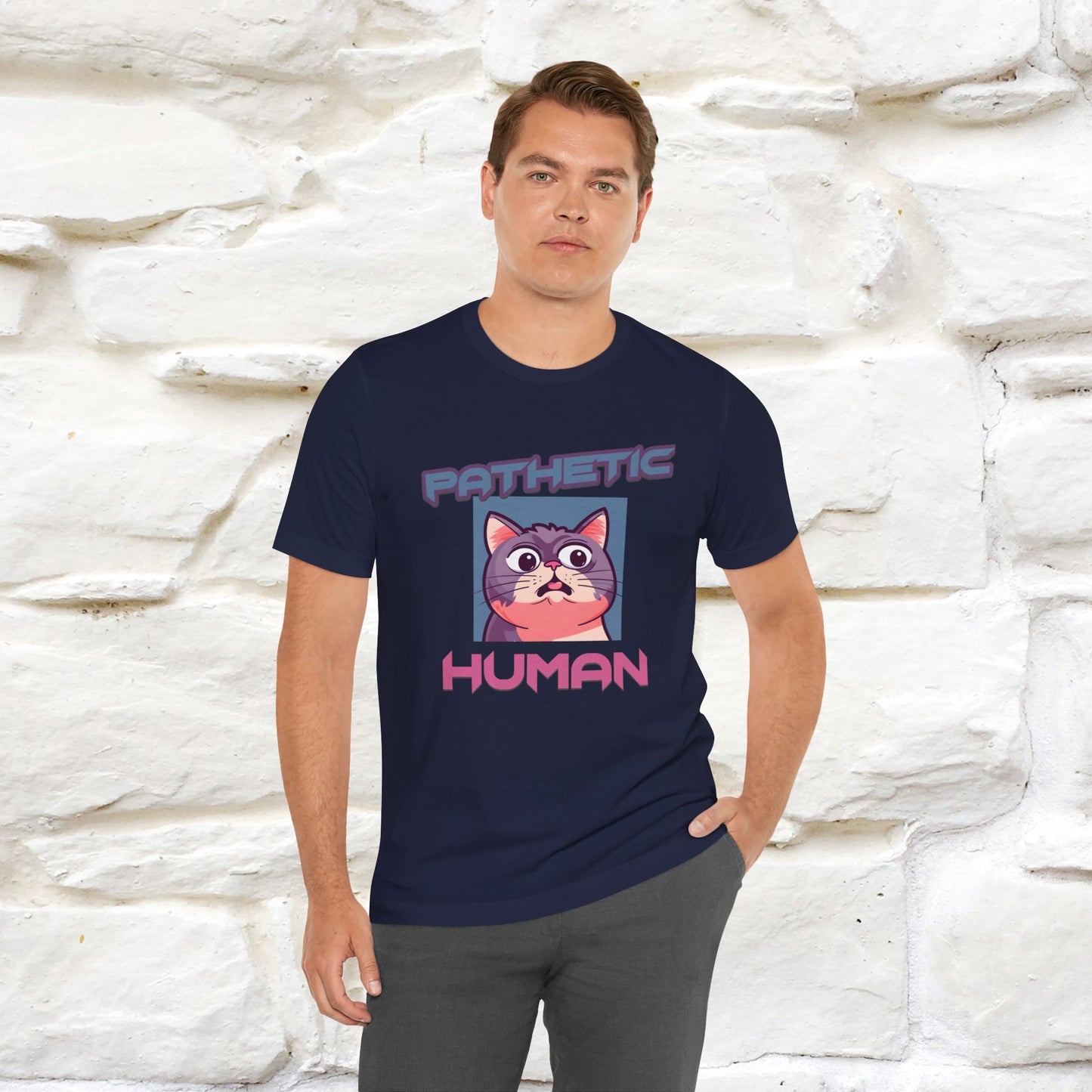 ''Pathetic Human'' | Funny Cat T-Shirt | Nunu&Miao Studio