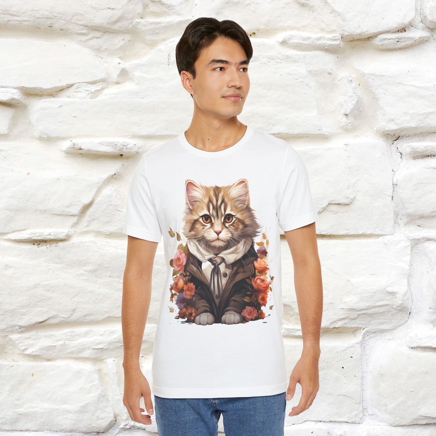 "Mr. Meow" Elegant Cat T-Shirt for Men & Women | 100% Cotton* - Nunu&Miao Studio