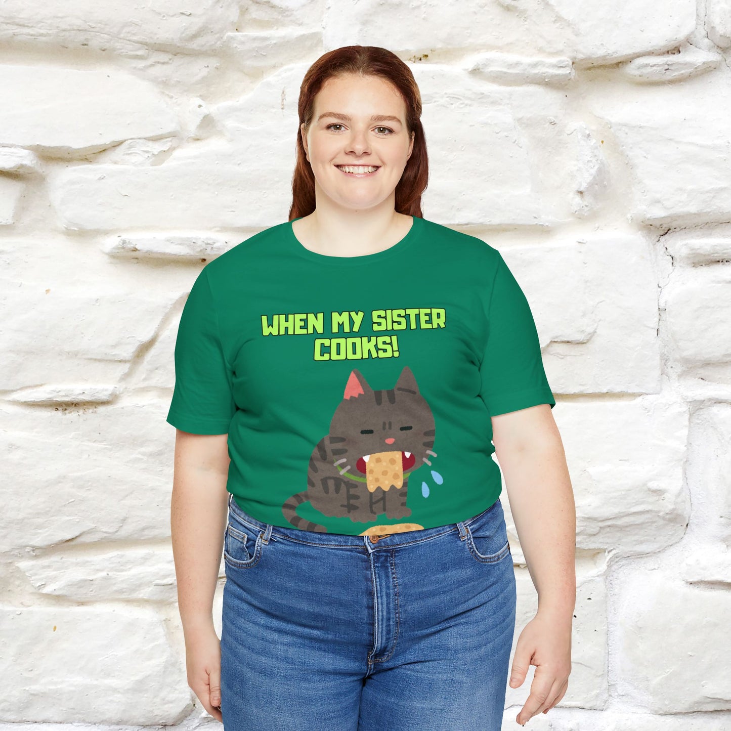 "When My Sister Cooks" Funny Cat T-shirt |Nunu&Miao Studio
