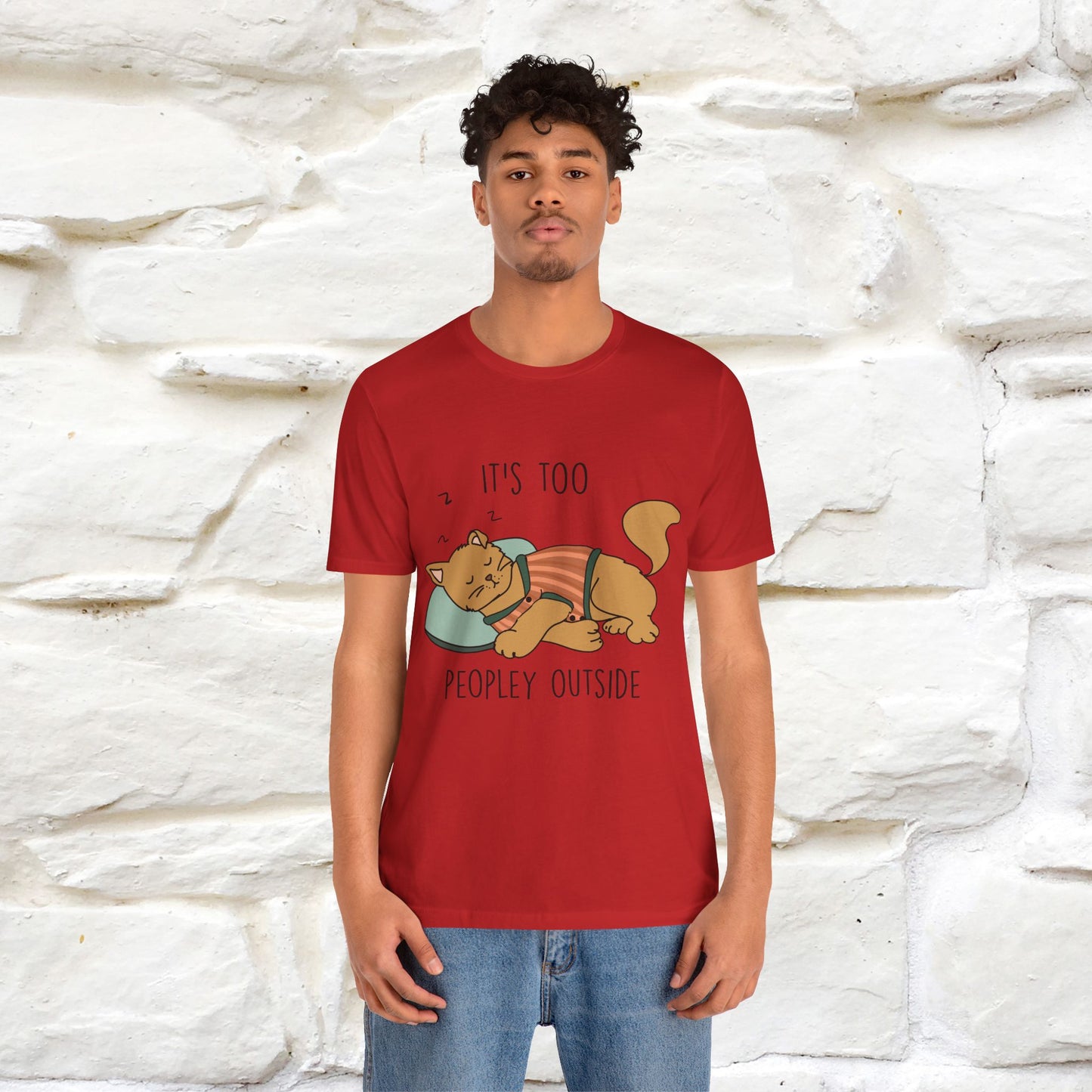 ''It’s Too Peopley Outside'' | Funny Cat T-Shirt | Nunu&Miao Studio