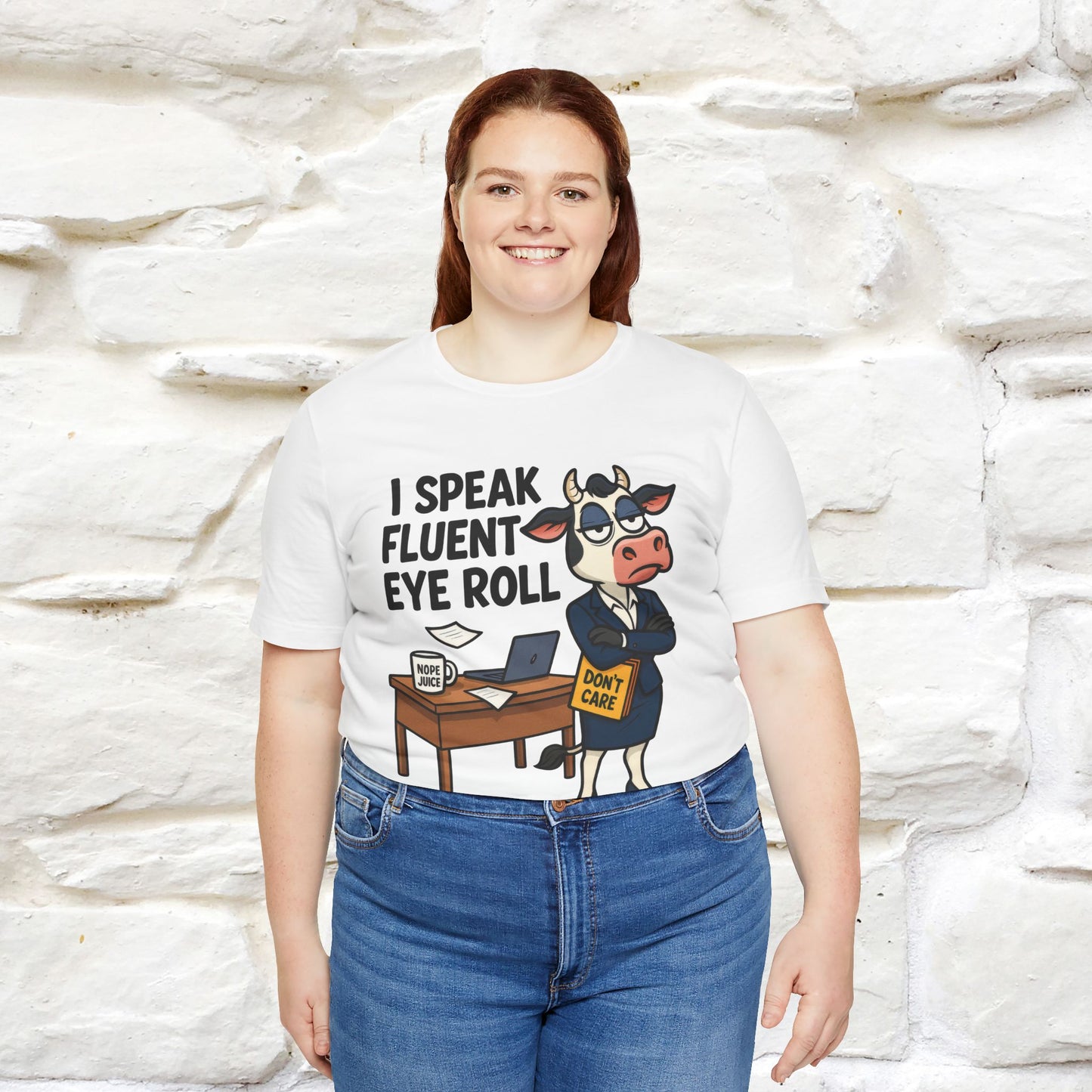 ''I Speak Fluent Eye Roll ''| Sarcastic Cat T-Shirt | Nunu&Miao Studio