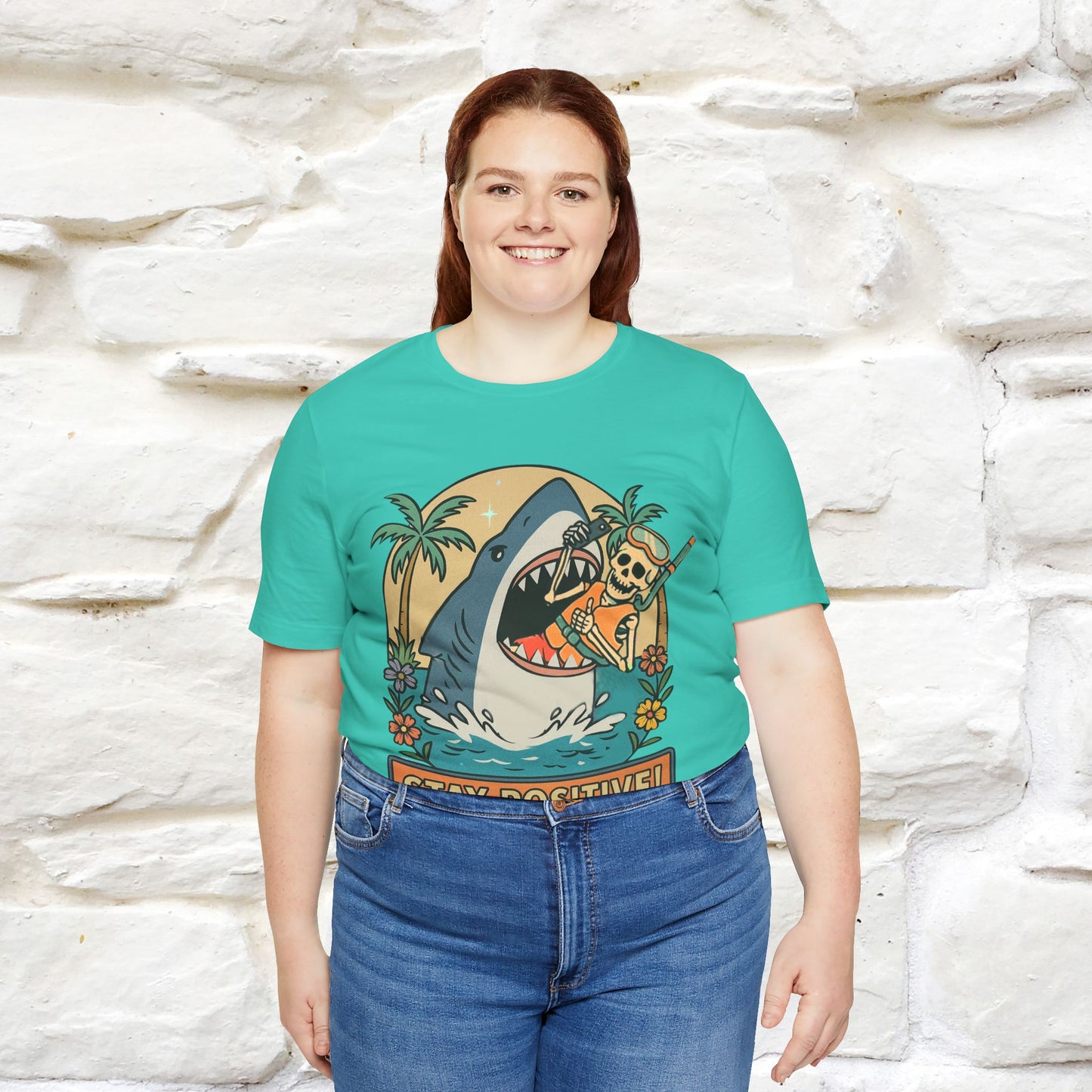 "Stay Positive" Funny T-shirt |Nunu&Miao Studio - Nunu&Miao Studio