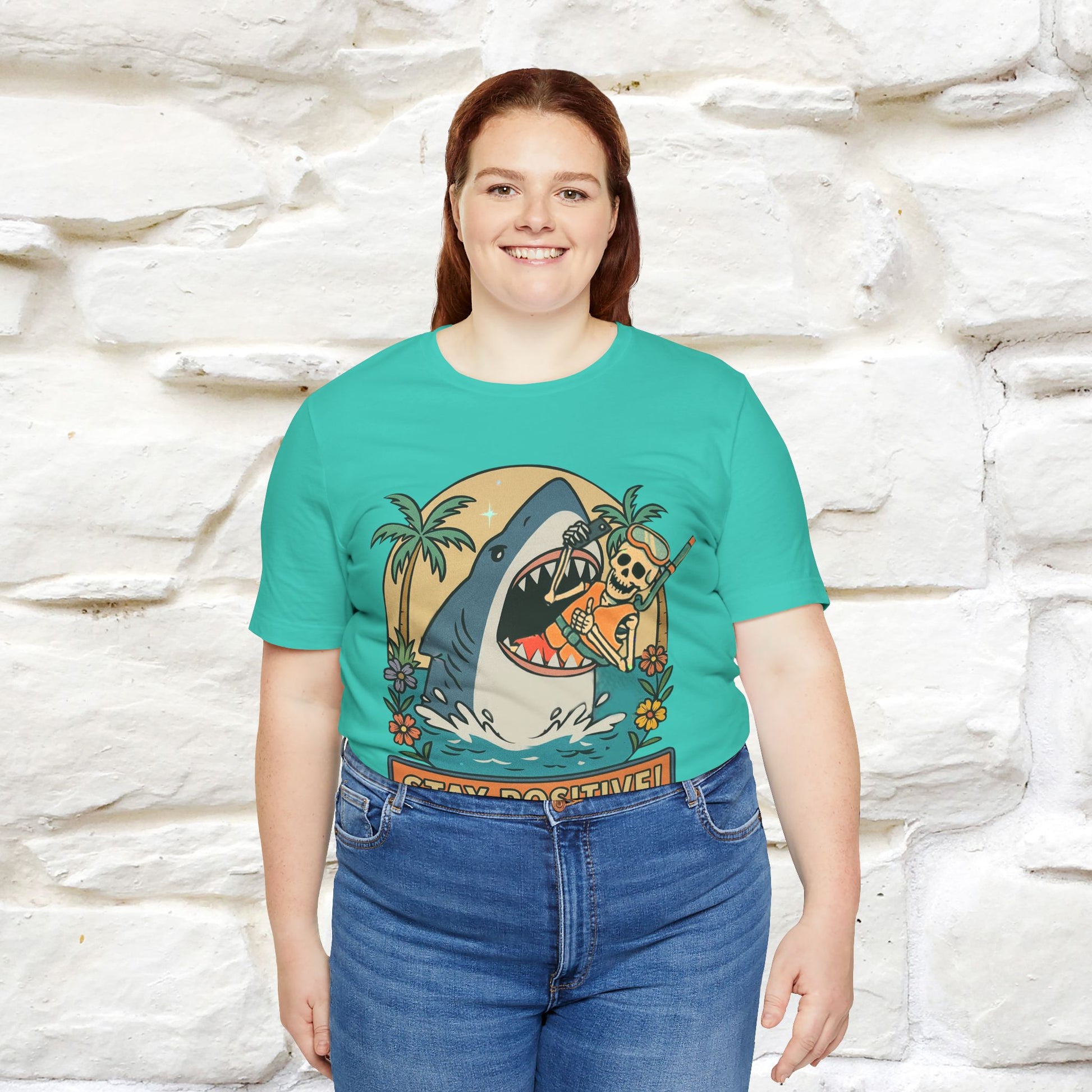 "Stay Positive" Funny T-shirt |Nunu&Miao Studio - Nunu&Miao Studio