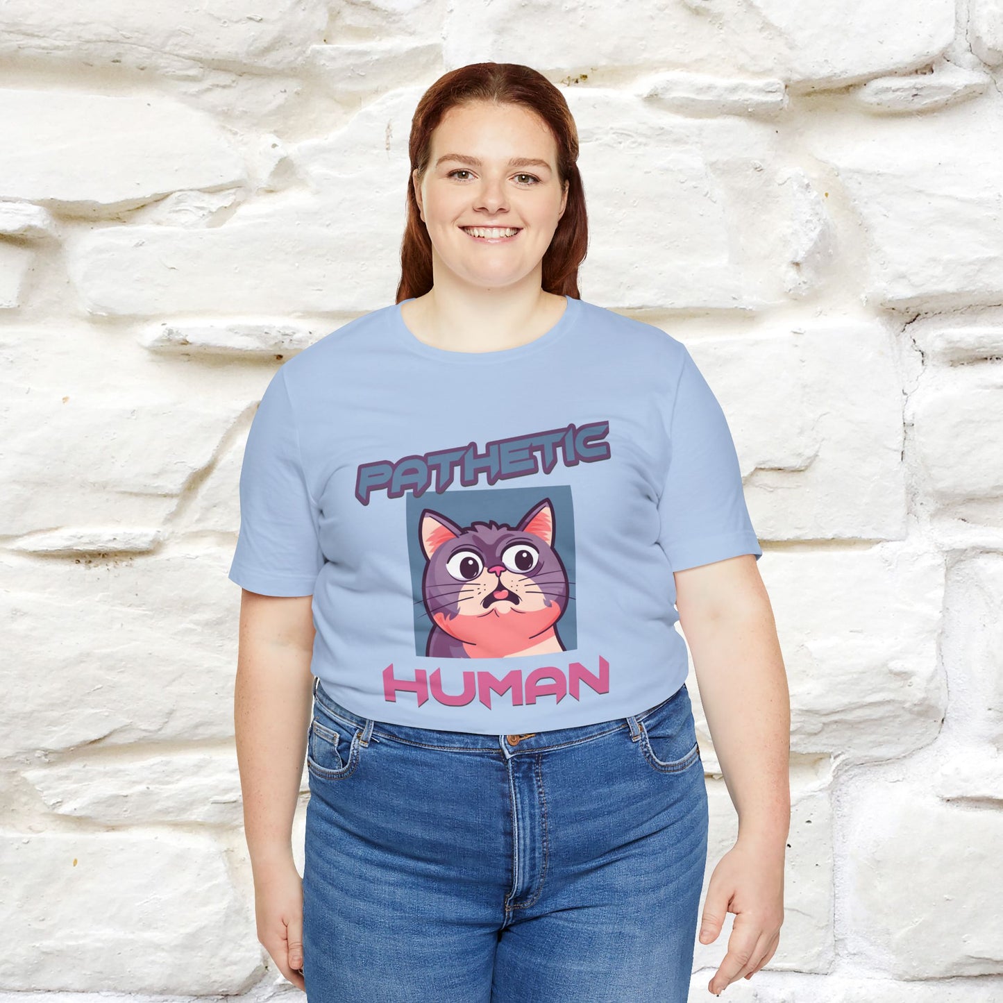''Pathetic Human'' | Funny Cat T-Shirt | Nunu&Miao Studio