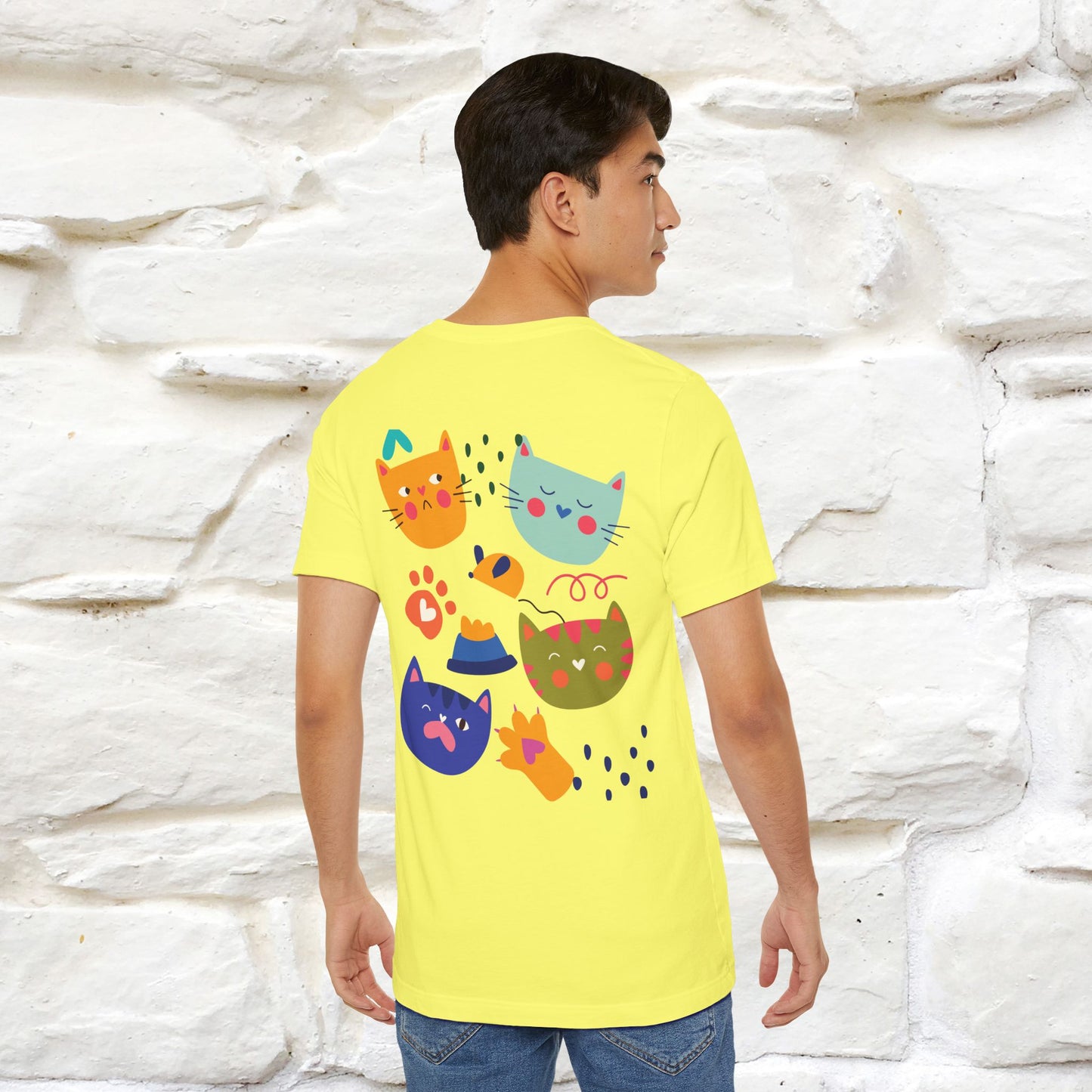 ''The Power Of Meow'' Cat T-Shirt Front and Back Design | Nunu&Miao Studio