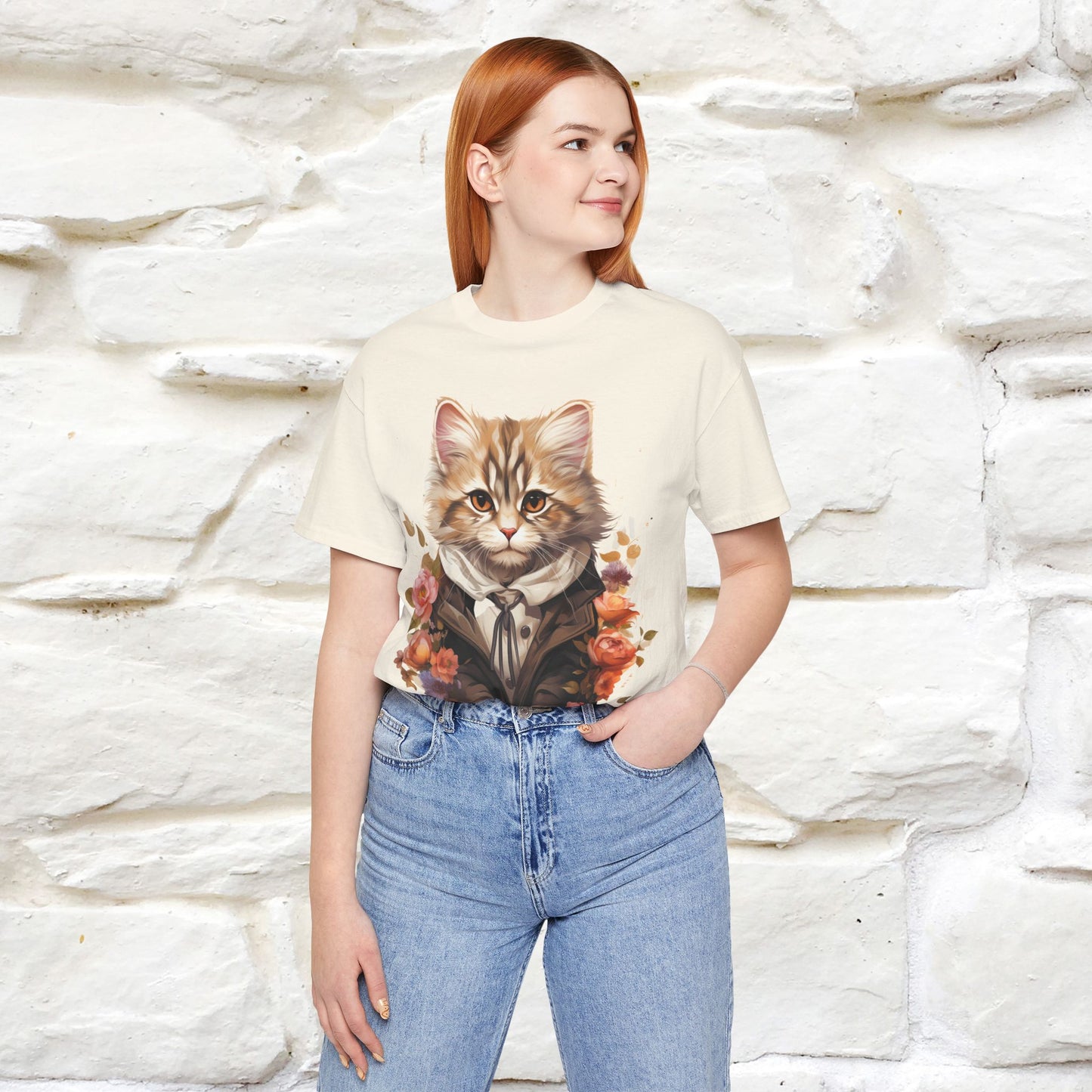 "Mr. Meow" Elegant Cat T-Shirt for Men & Women | 100% Cotton* - Nunu&Miao Studio