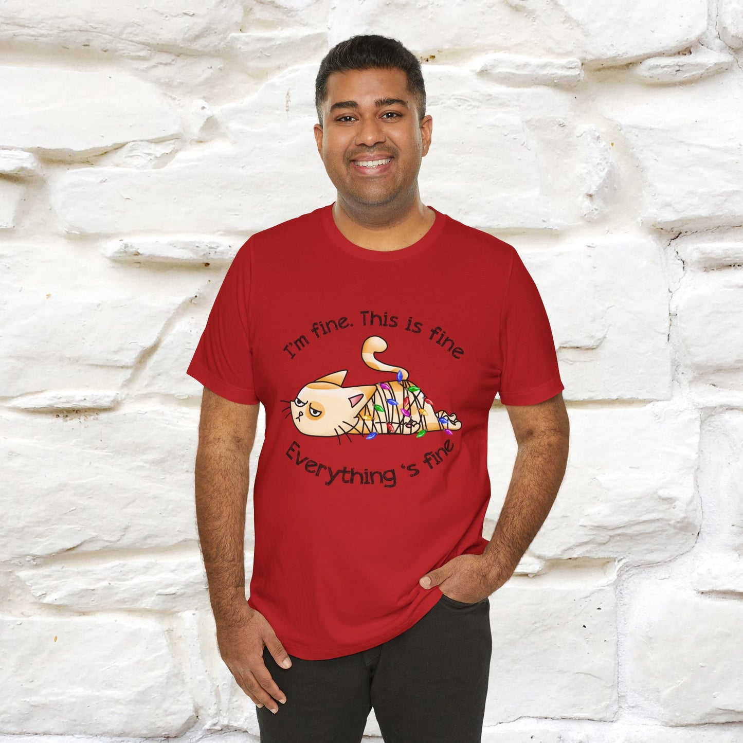 "This Is Fine" |Funny Cat T-Shirt | Nunu&Miao Studio