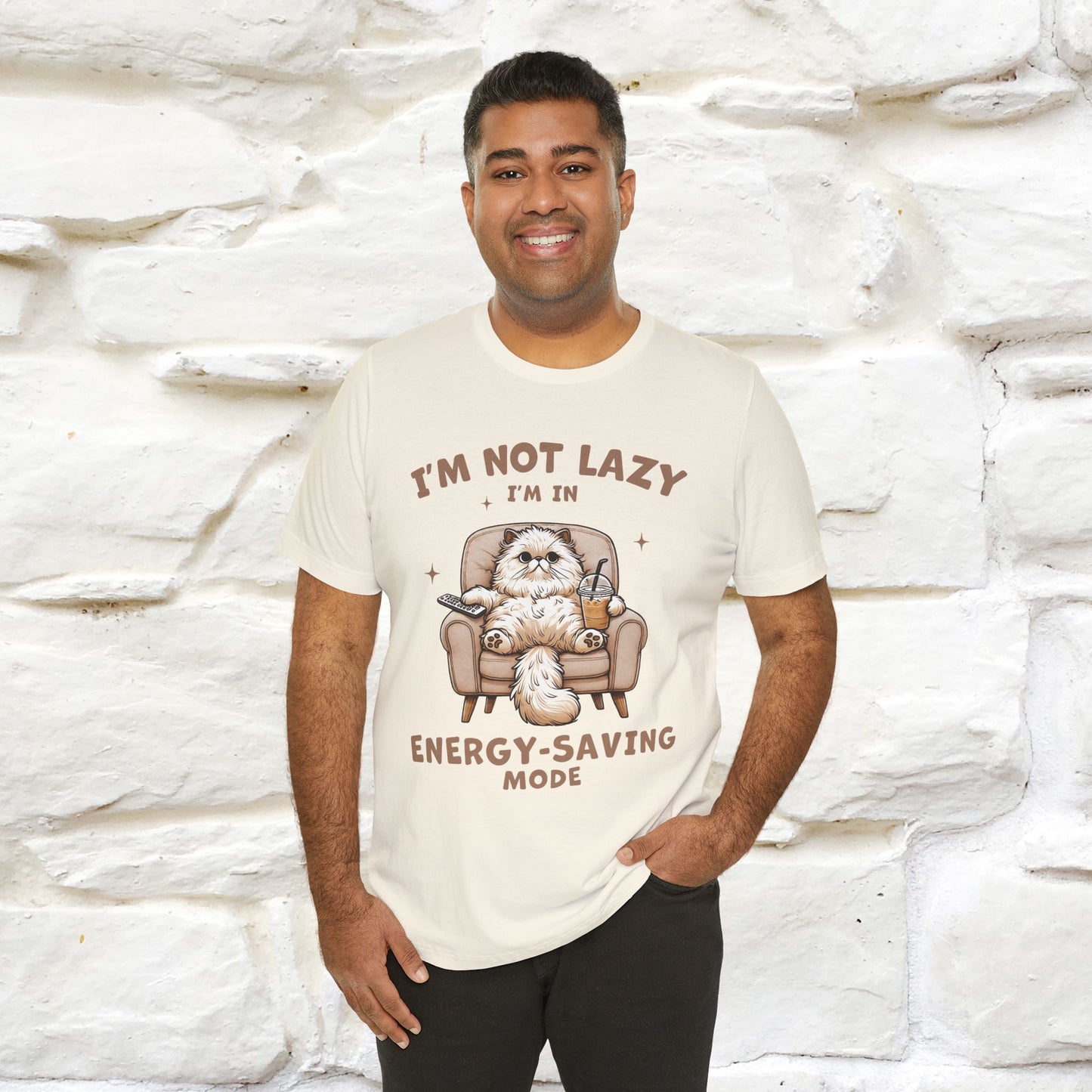 "I'm Not Lazy I'm In Energy-Saving Mode " Cat T-shirt |Nunu&Miao Studio