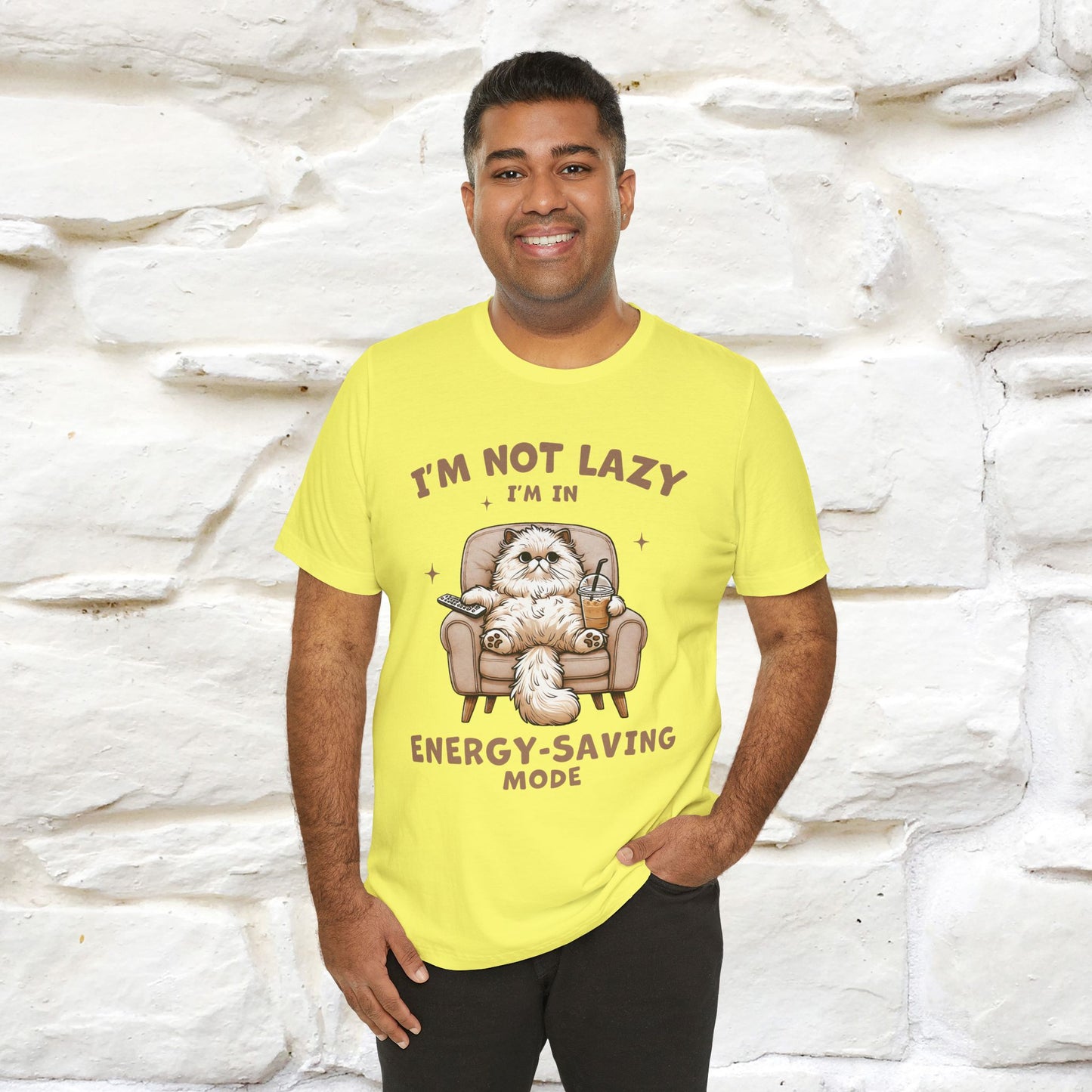 "I'm Not Lazy I'm In Energy-Saving Mode " Cat T-shirt |Nunu&Miao Studio